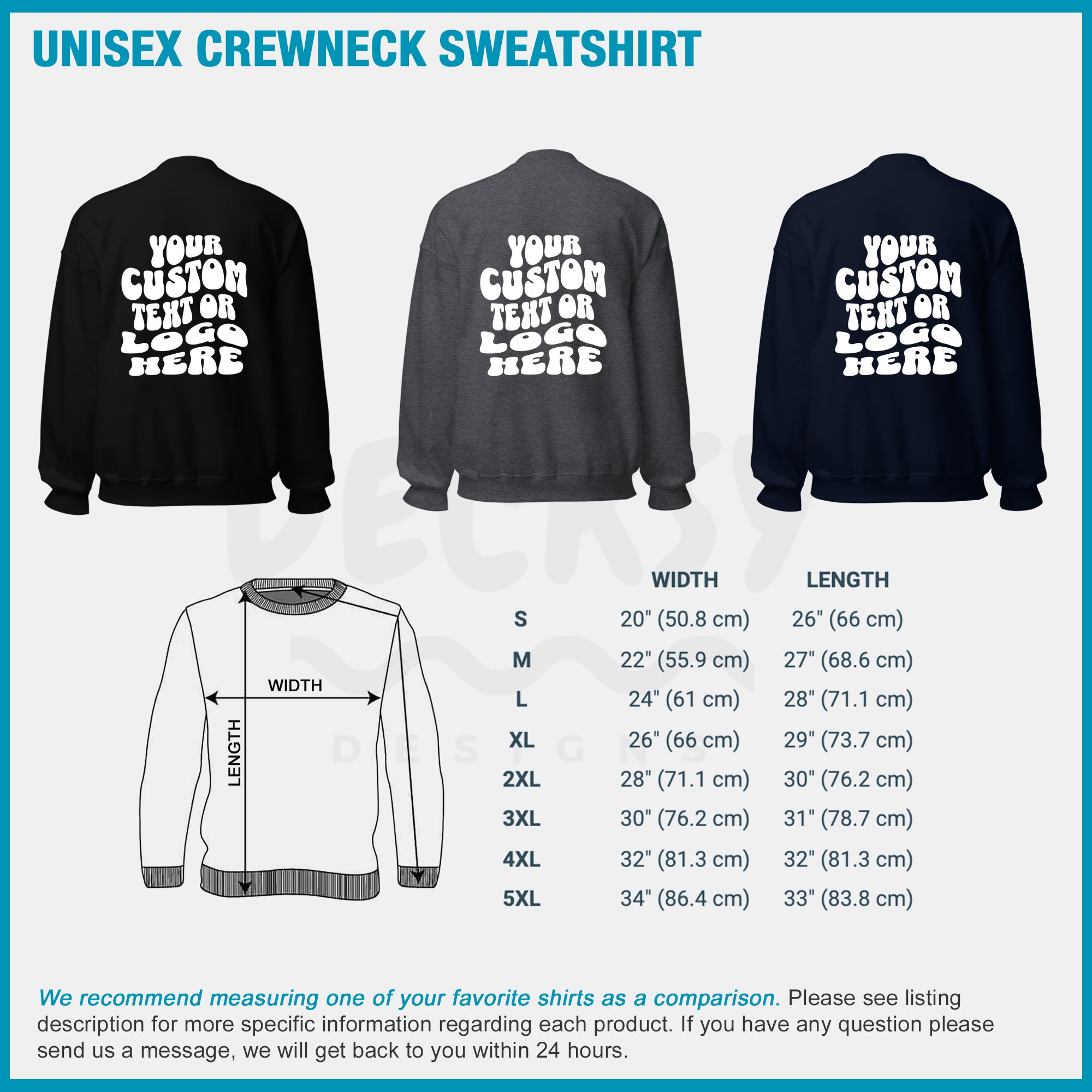 Custom Hoodie, Personalized Text Sweatshirt, Front Back Print Tee, Custom Words On Back, Business Logo Tshirt