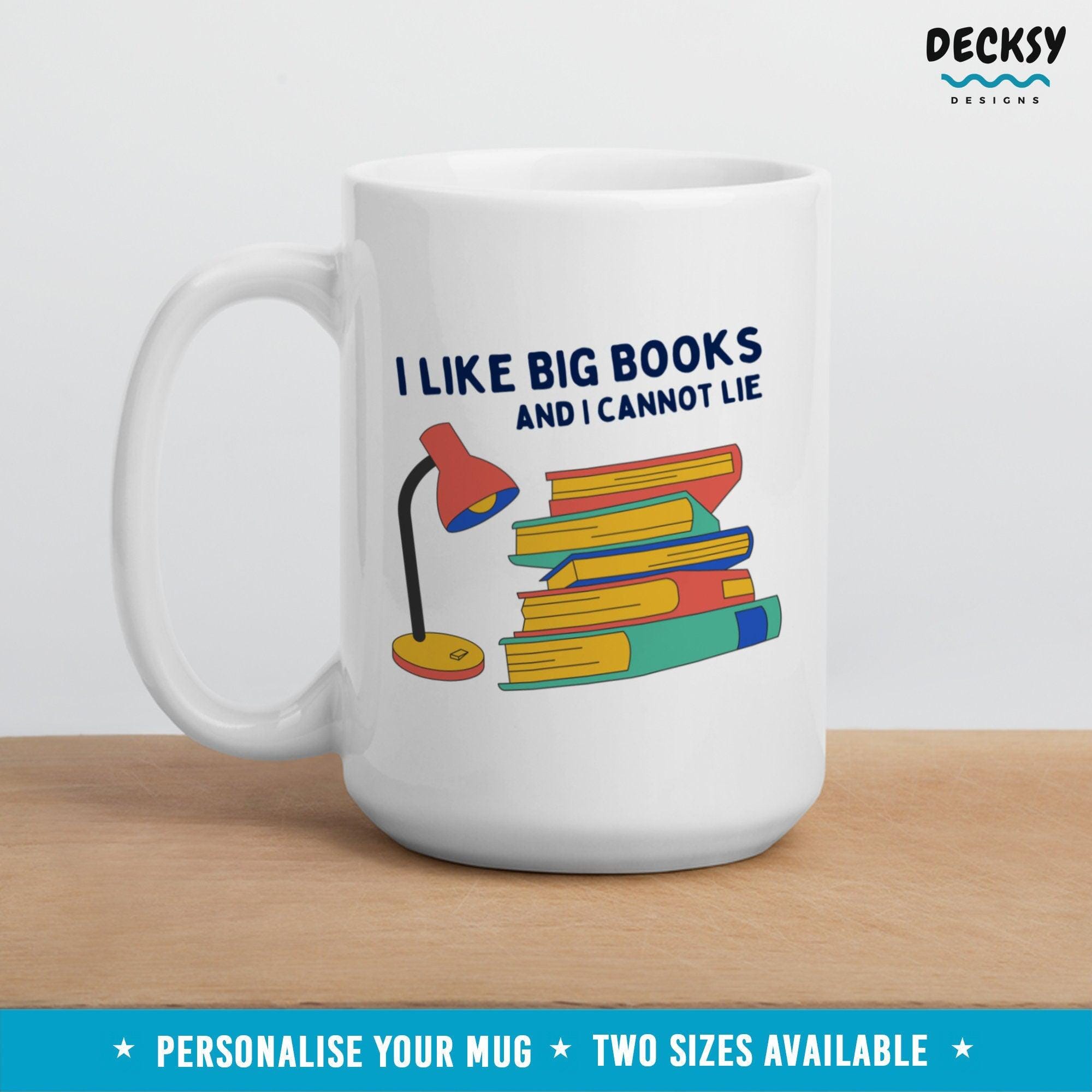 Book Lover Mug, Personalised Gift For Reader-Home & Living:Kitchen & Dining:Drink & Barware:Drinkware:Mugs-DecksyDesigns-11 Oz-NO PERSONALISATION-DecksyDesigns