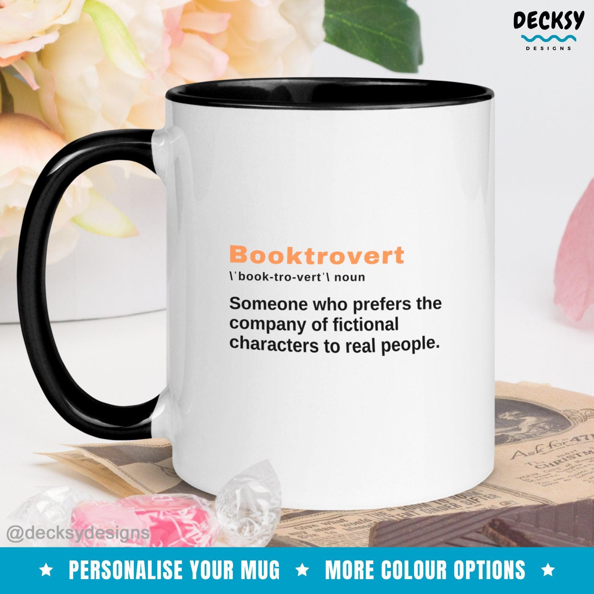 Book Lover Mug, Personalised Reading Gift-Home & Living:Kitchen & Dining:Drink & Barware:Drinkware:Mugs-DecksyDesigns-White Mug 11 oz-NO PERSONALISATION-DecksyDesigns