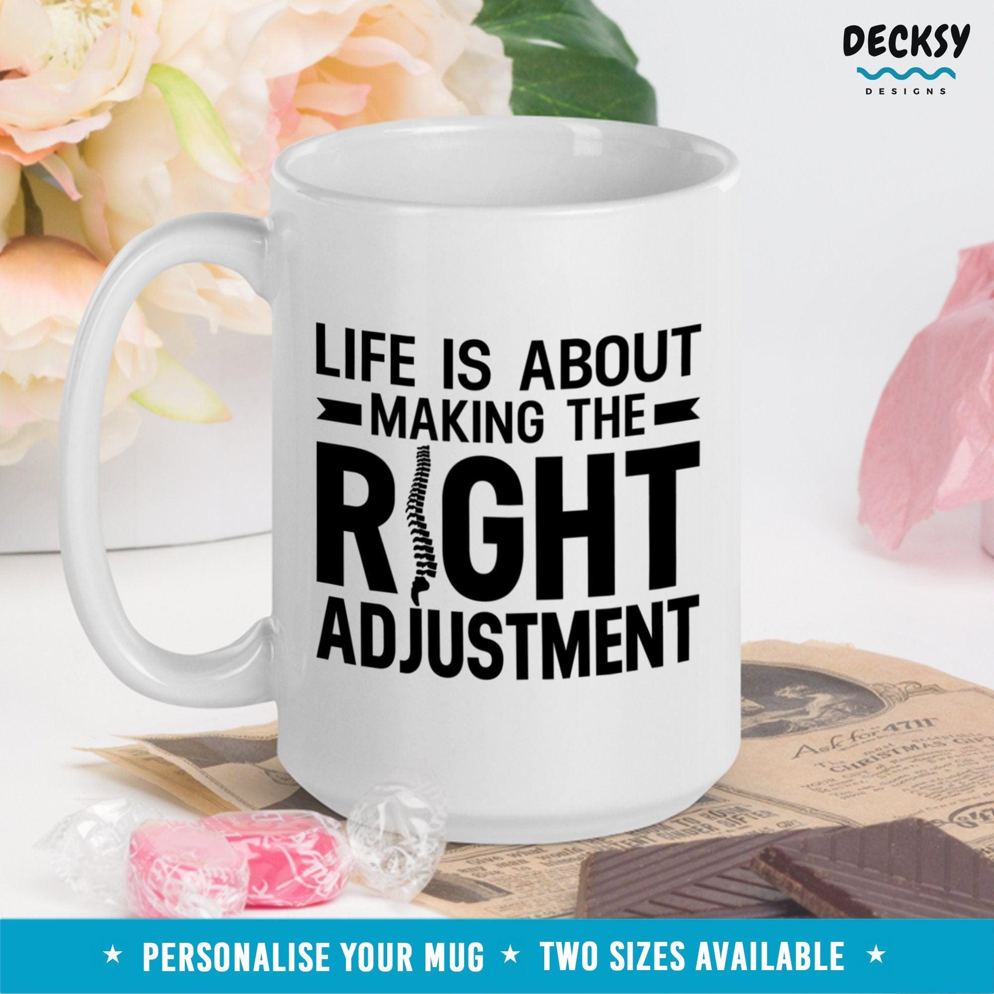 Chiropractor Mug, Custom Chiropractic Gift-Home & Living:Kitchen & Dining:Drink & Barware:Drinkware:Mugs-DecksyDesigns-11 Oz-NO PERSONALISATION-DecksyDesigns