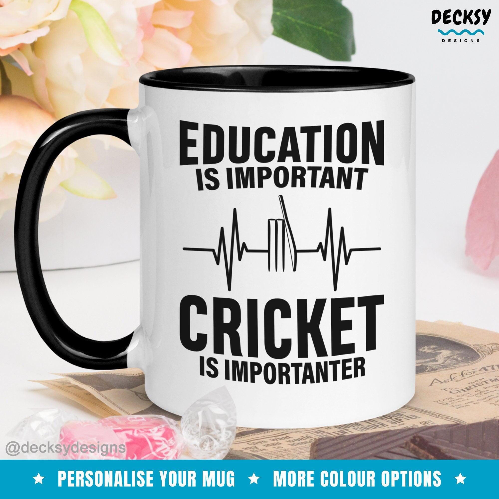 Cricket Lover Gift, Funny Cricket Mug-Home & Living:Kitchen & Dining:Drink & Barware:Drinkware:Mugs-DecksyDesigns-White Mug 11 oz-NO PERSONALISATION-DecksyDesigns