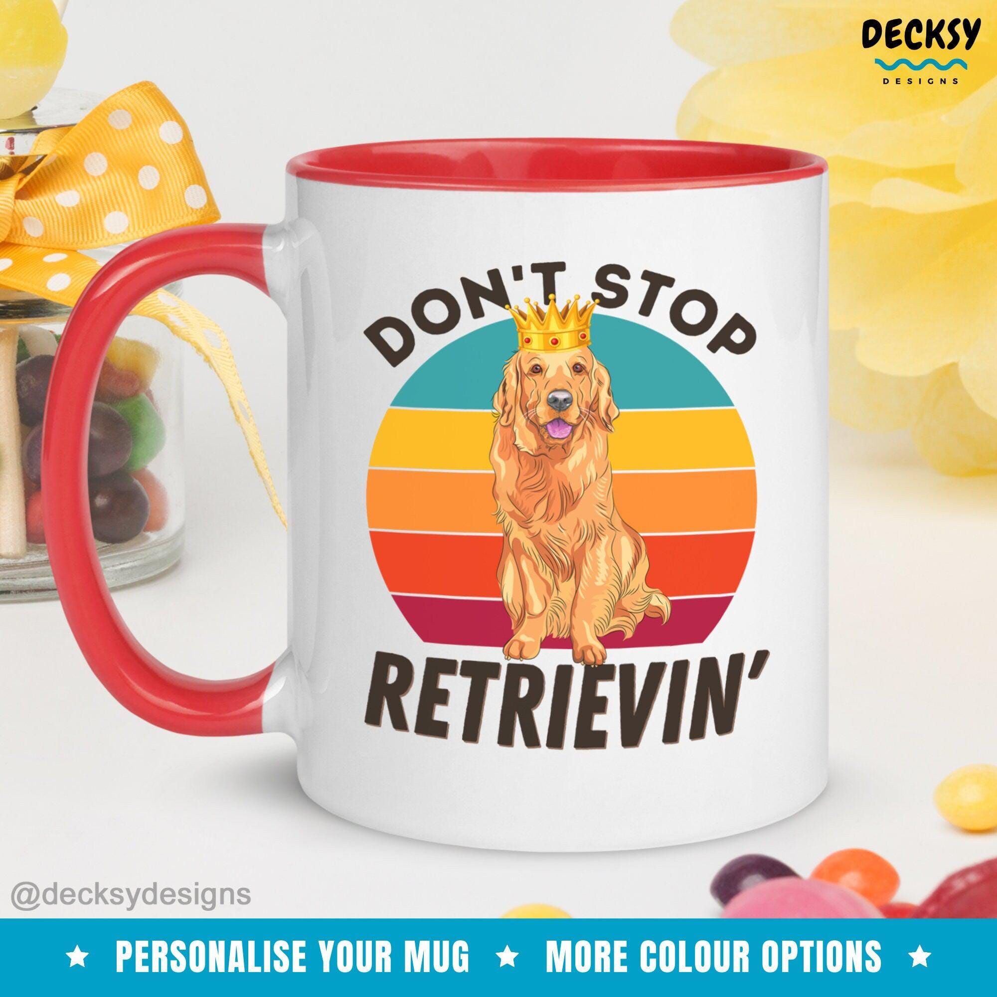 Golden Retriever Mug, Gift for Golden Retriever Parent-Home & Living:Kitchen & Dining:Drink & Barware:Drinkware:Mugs-DecksyDesigns-White Mug 11 oz-NO PERSONALISATION-DecksyDesigns