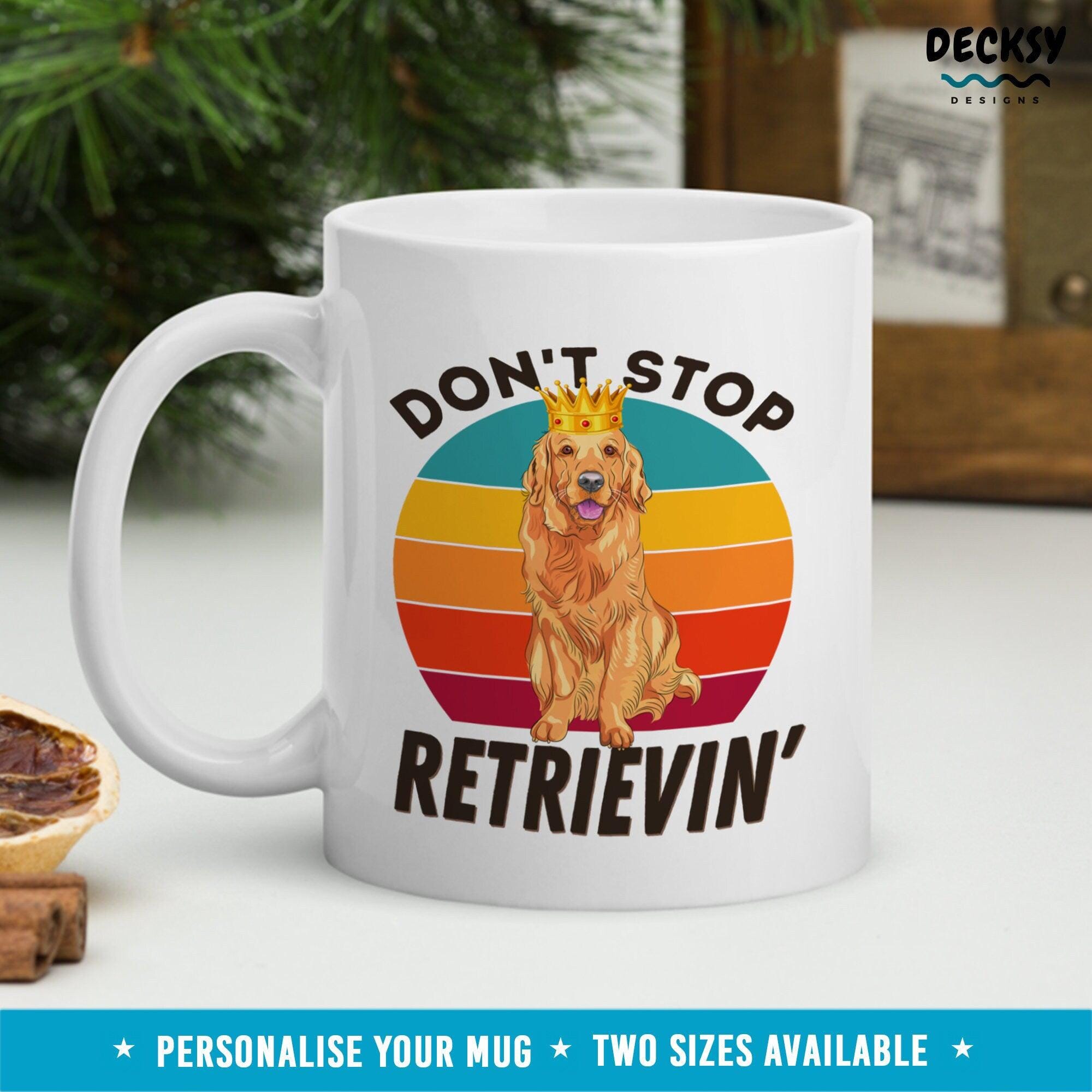 Golden Retriever Mug, Gift for Golden Retriever Parent-Home & Living:Kitchen & Dining:Drink & Barware:Drinkware:Mugs-DecksyDesigns-White Mug 11 oz-NO PERSONALISATION-DecksyDesigns