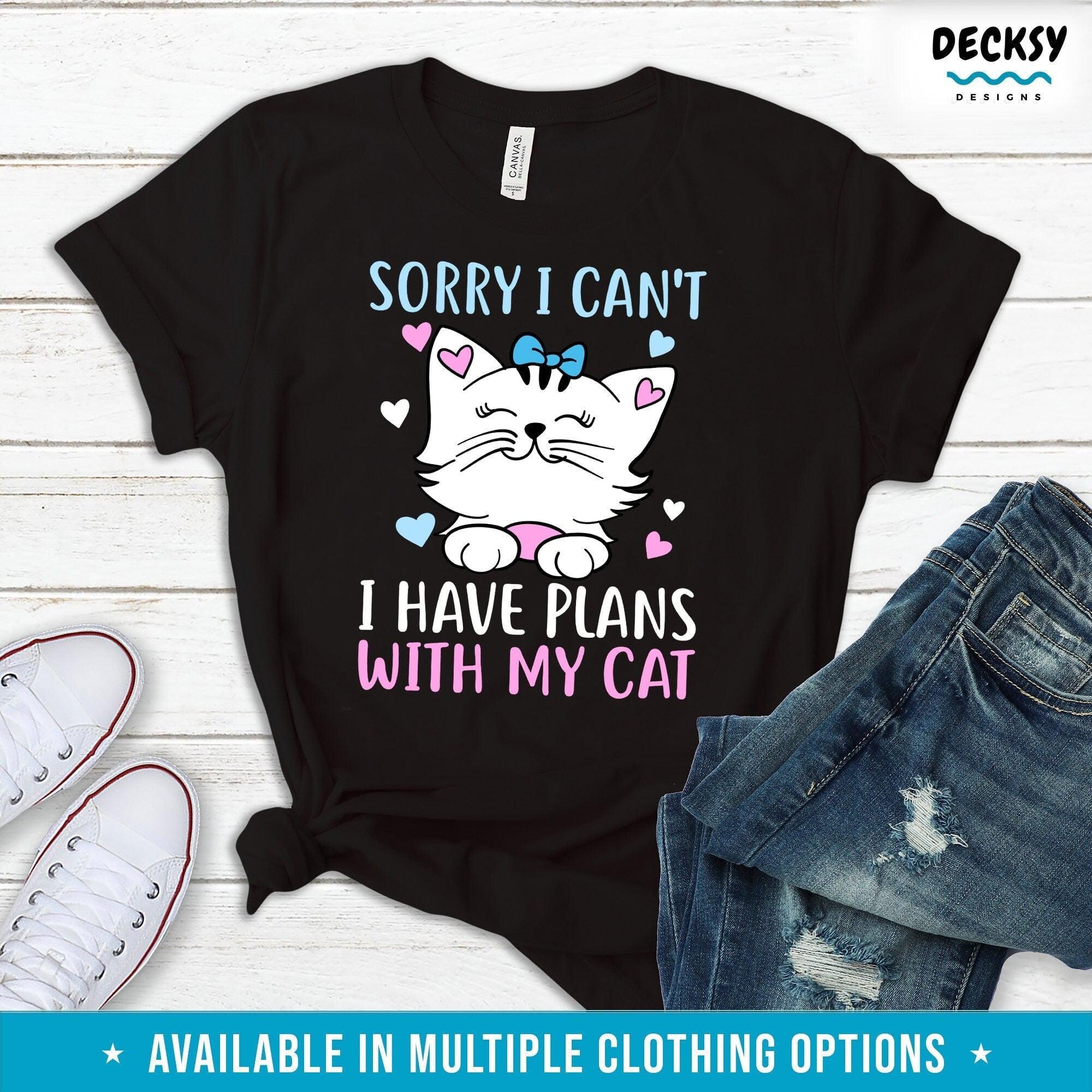 Cat Lover Tshirt, Cat Lady Gift, Cat Mom Sweatshirt Hoodie-Clothing:Gender-Neutral Adult Clothing:Tops & Tees:T-shirts:Graphic Tees-DecksyDesigns