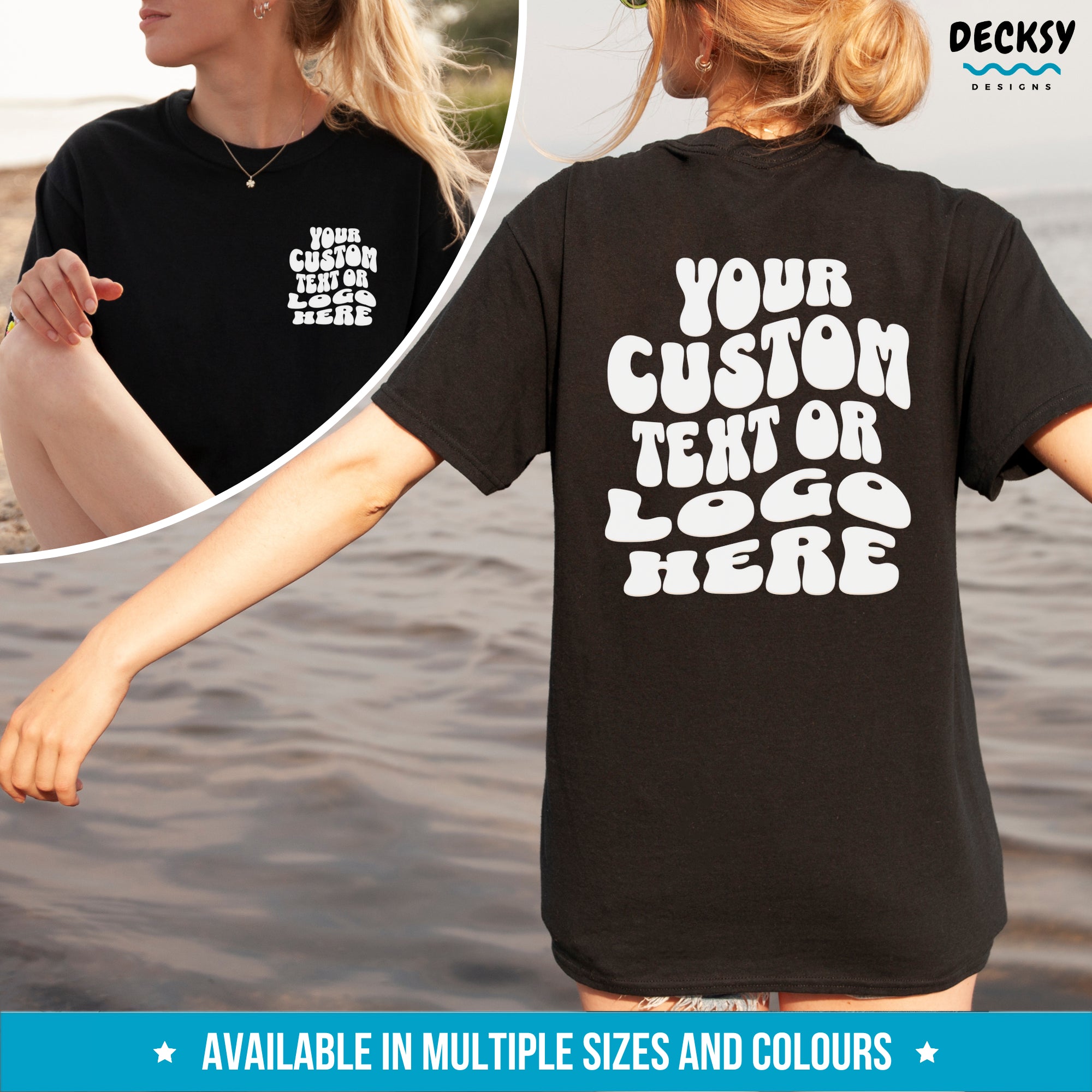 Custom Hoodie, Personalized Text Sweatshirt, Front Back Print Tee, Custom Words On Back, Business Logo Tshirt