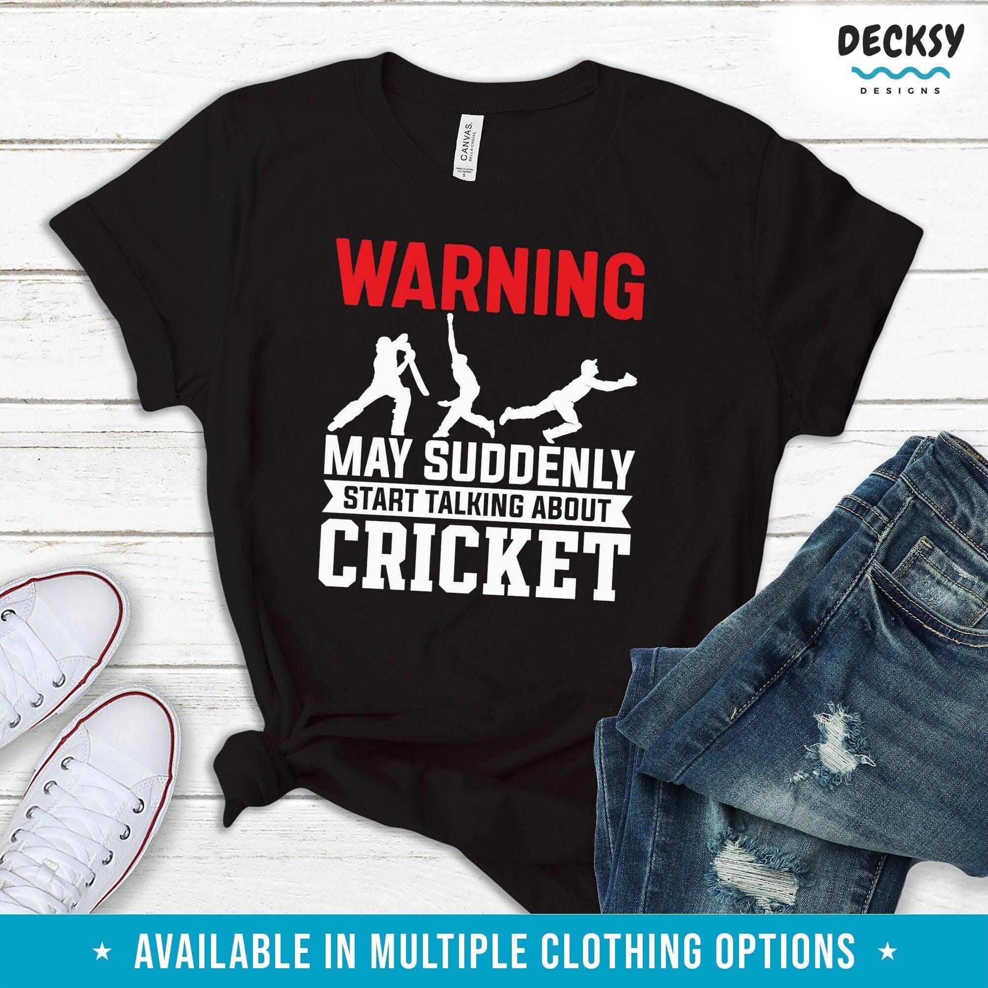 Cricket Shirt, Gift For Cricket Player-Clothing:Gender-Neutral Adult Clothing:Tops & Tees:T-shirts:Graphic Tees-DecksyDesigns