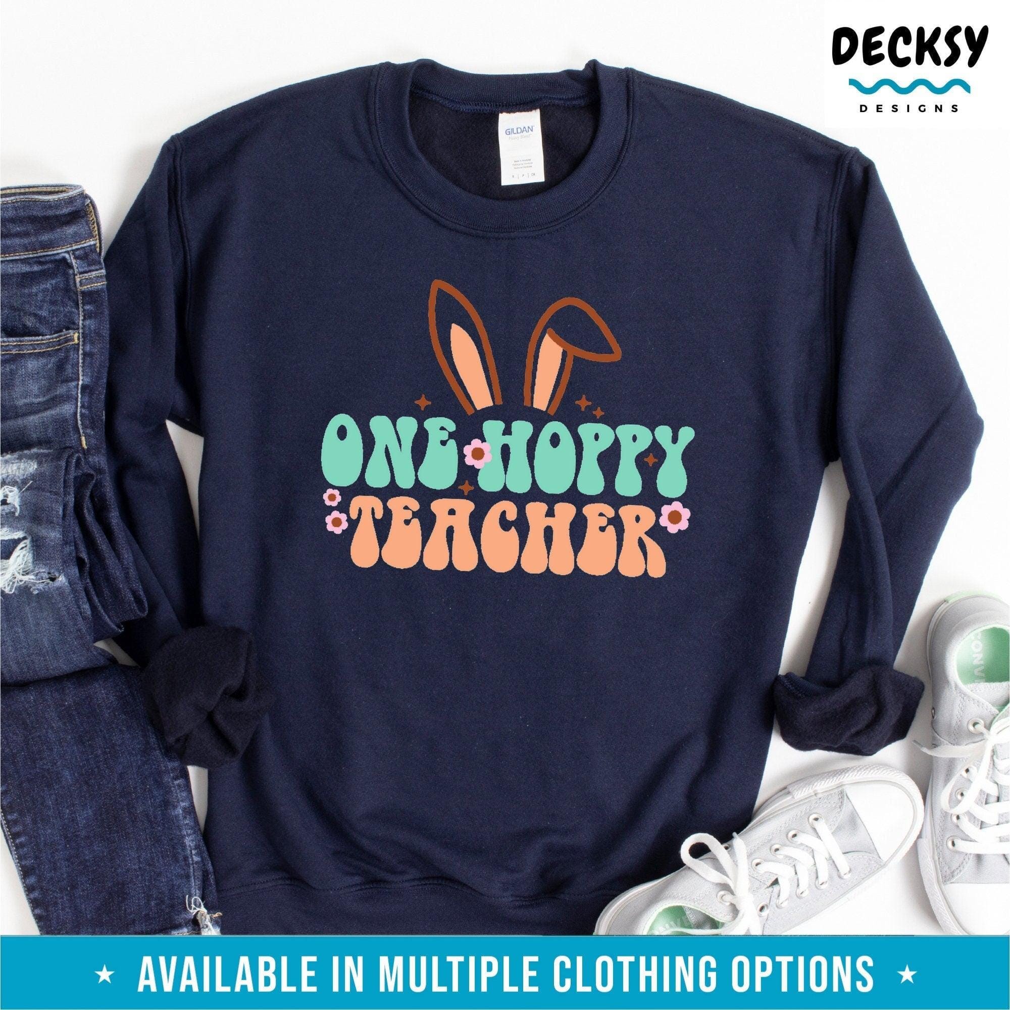 Easter Teacher Shirt, Happy Hip Hop Bunny Gift-Clothing:Gender-Neutral Adult Clothing:Tops & Tees:T-shirts:Graphic Tees-DecksyDesigns
