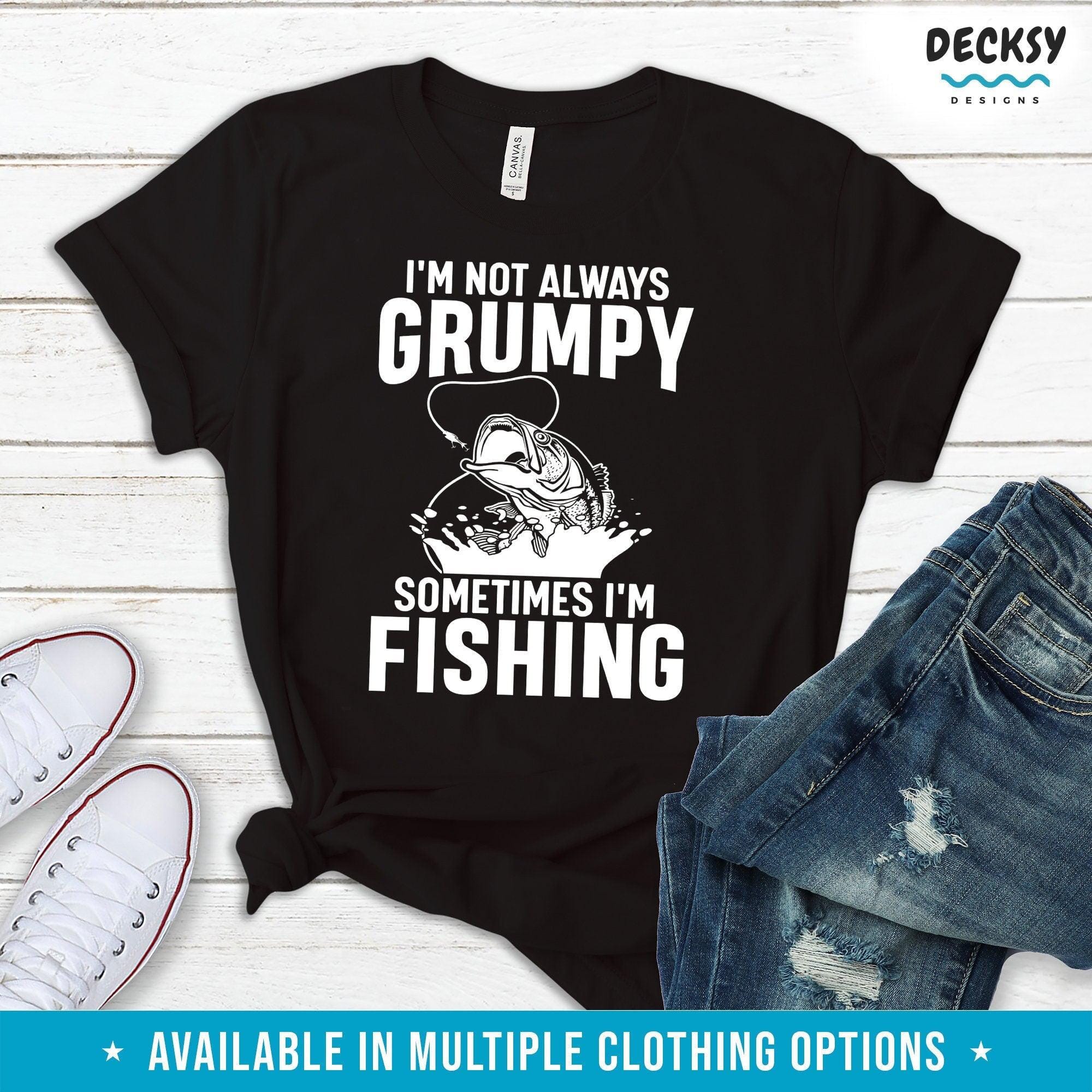 Fishing Tshirt, Gift for Fisherman-Clothing:Gender-Neutral Adult Clothing:Tops & Tees:T-shirts:Graphic Tees-DecksyDesigns