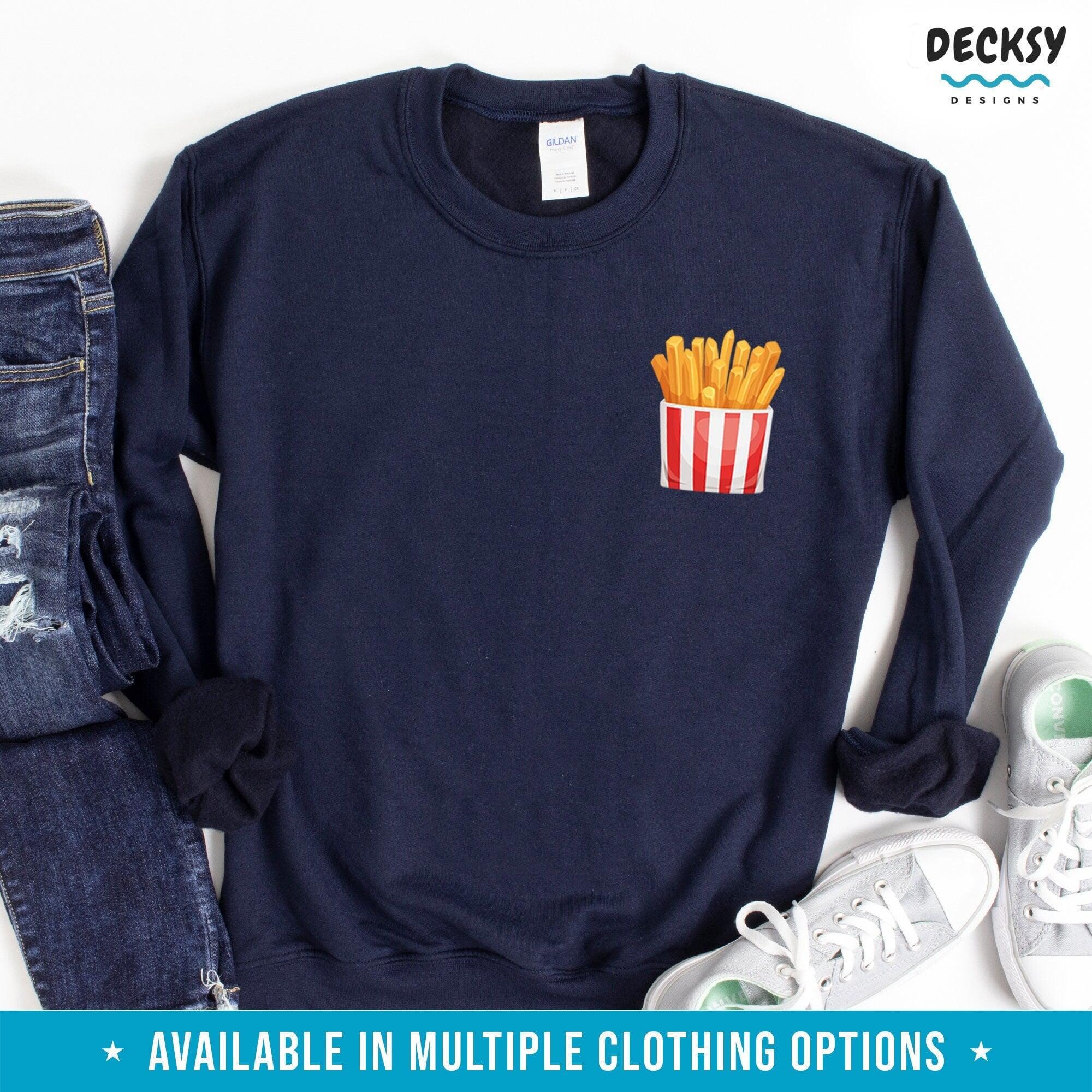 French Fries Shirt, Cute Pocket Gift-Clothing:Gender-Neutral Adult Clothing:Tops & Tees:T-shirts:Graphic Tees-DecksyDesigns