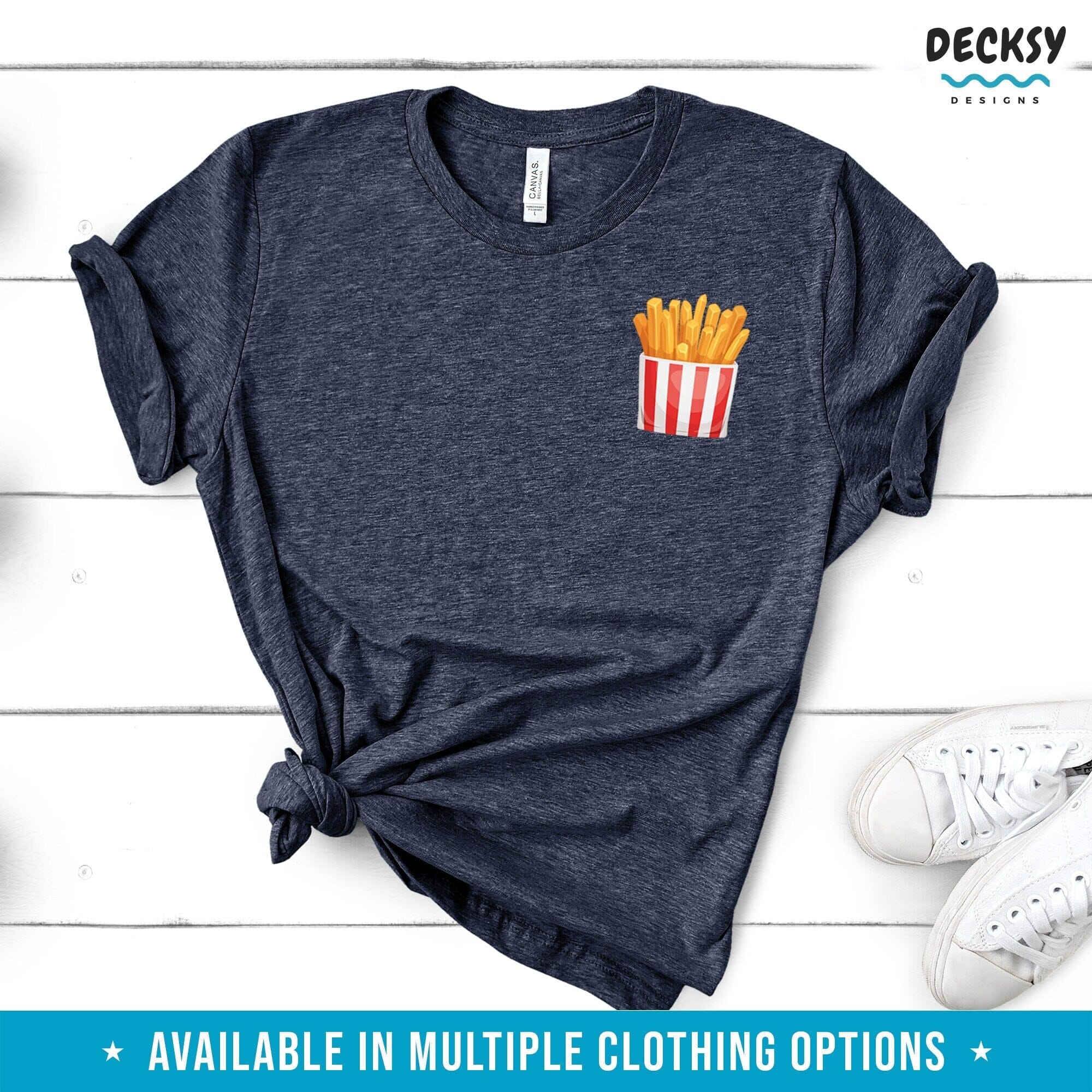 French Fries Shirt, Cute Pocket Gift-Clothing:Gender-Neutral Adult Clothing:Tops & Tees:T-shirts:Graphic Tees-DecksyDesigns