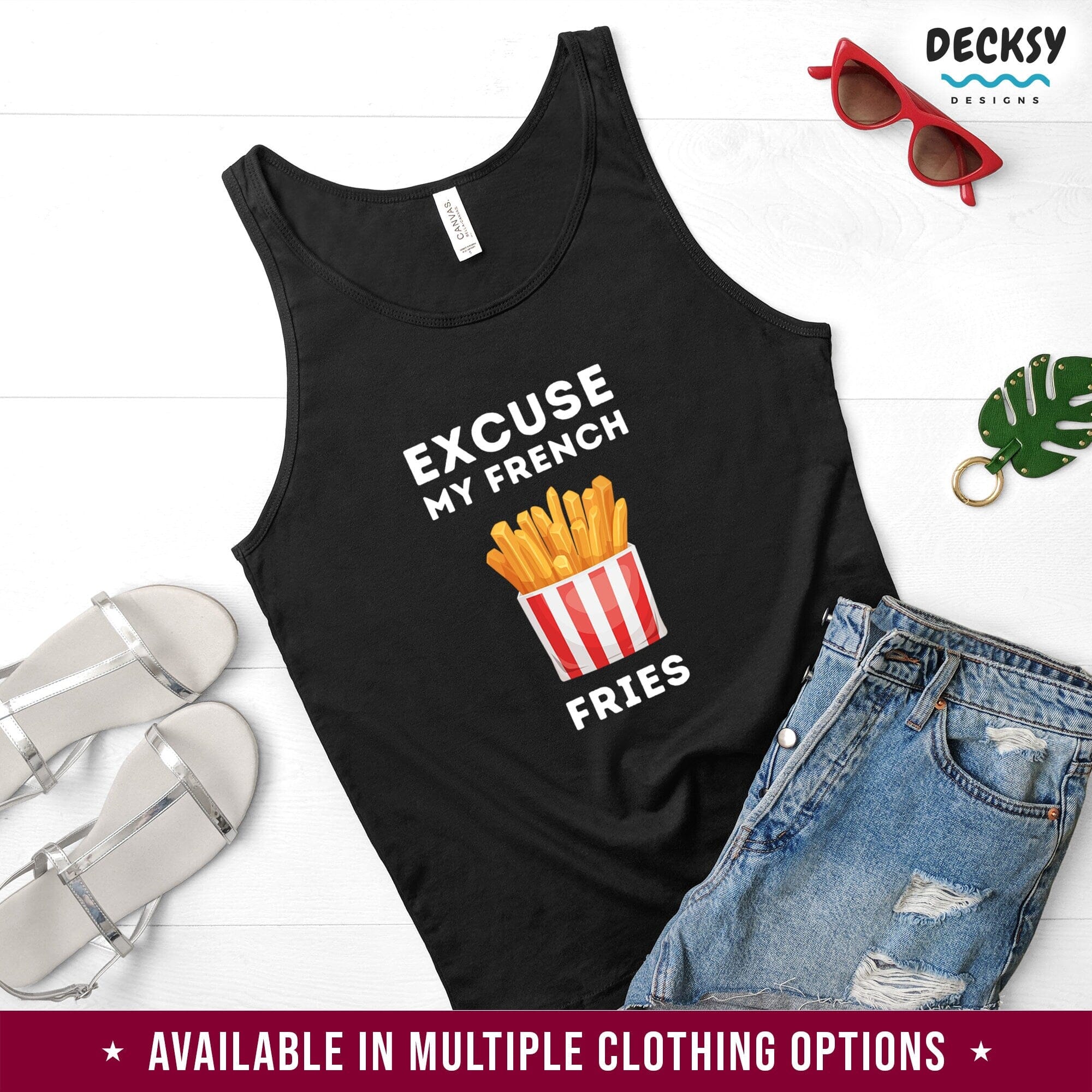 French Fries Shirt, Food Lover Gift-Clothing:Gender-Neutral Adult Clothing:Tops & Tees:T-shirts:Graphic Tees-DecksyDesigns