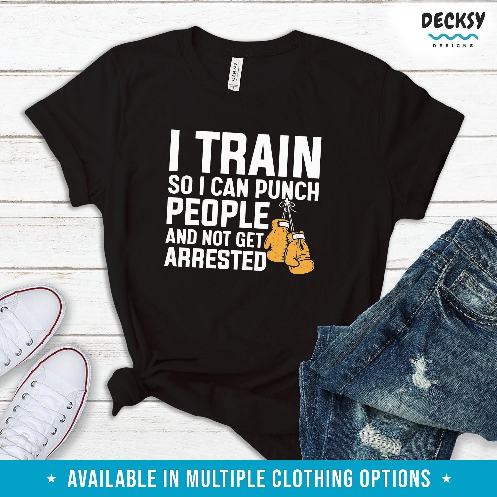 Funny Boxing Shirt, Gift For Boxer-Clothing:Gender-Neutral Adult Clothing:Tops & Tees:T-shirts:Graphic Tees-DecksyDesigns
