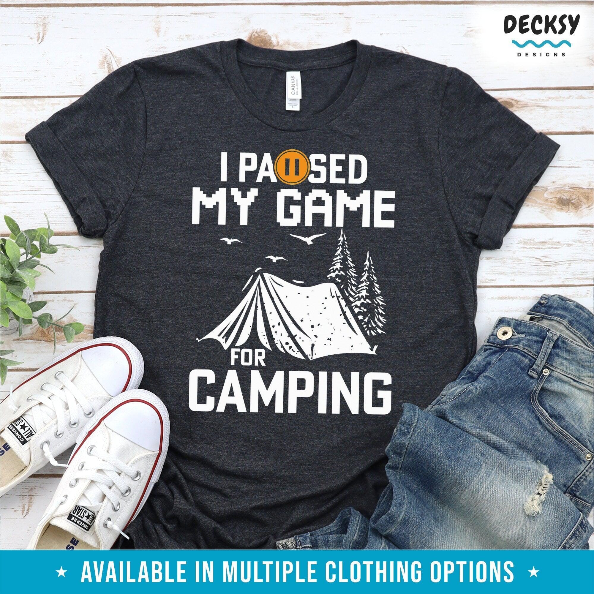 Game Lover Camper Shirt, Funny Camping Gift-Clothing:Gender-Neutral Adult Clothing:Tops & Tees:T-shirts:Graphic Tees-DecksyDesigns