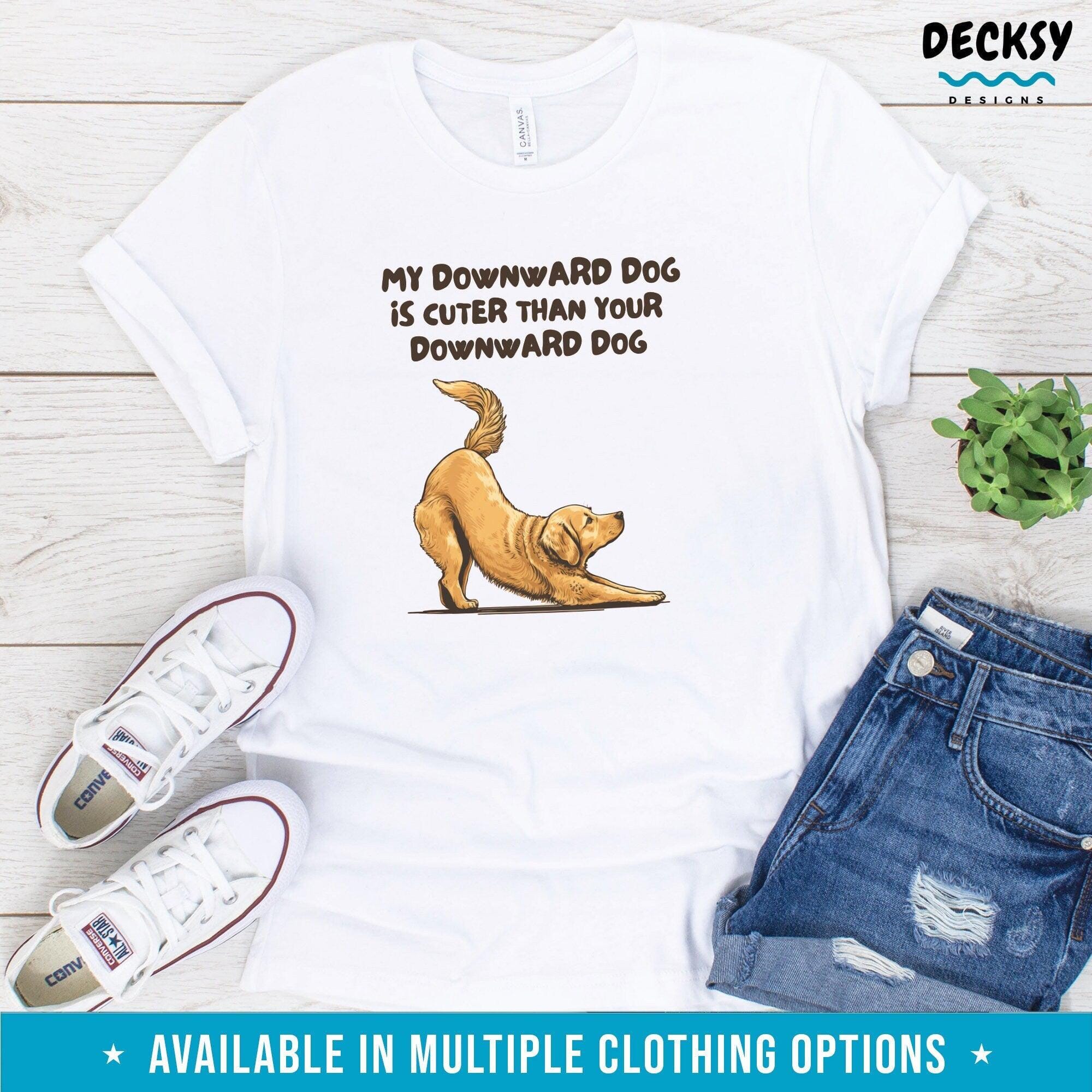 Golden Retriever Shirt, Gift For Yoga Lover-Clothing:Gender-Neutral Adult Clothing:Tops & Tees:T-shirts:Graphic Tees-DecksyDesigns