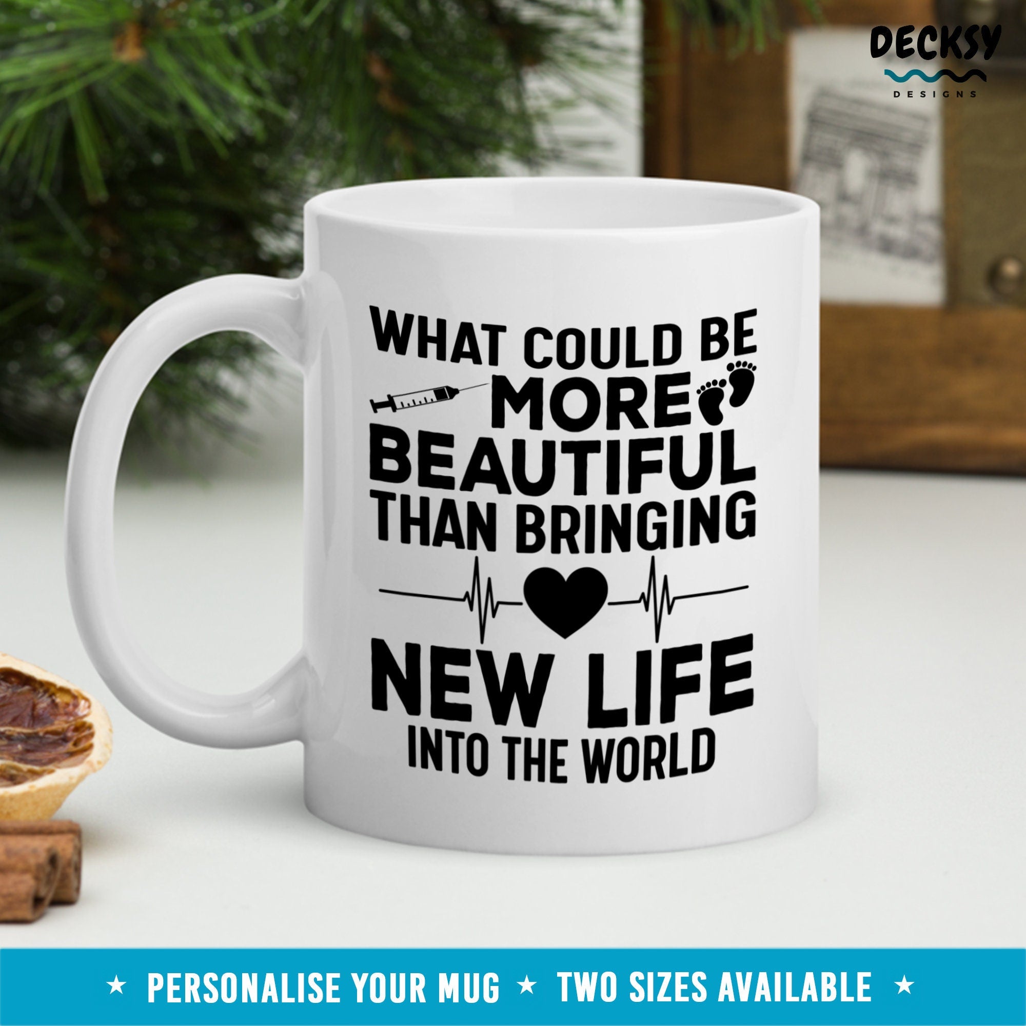 Obgyn Thank You Gift, Fertility Nurse Mug, Gynecologist Mugs, Ivf Gift, Labour & Delivery Obstetrician Mug, Custom Midwife Appreciation Gift Mugs by DecksyDesigns