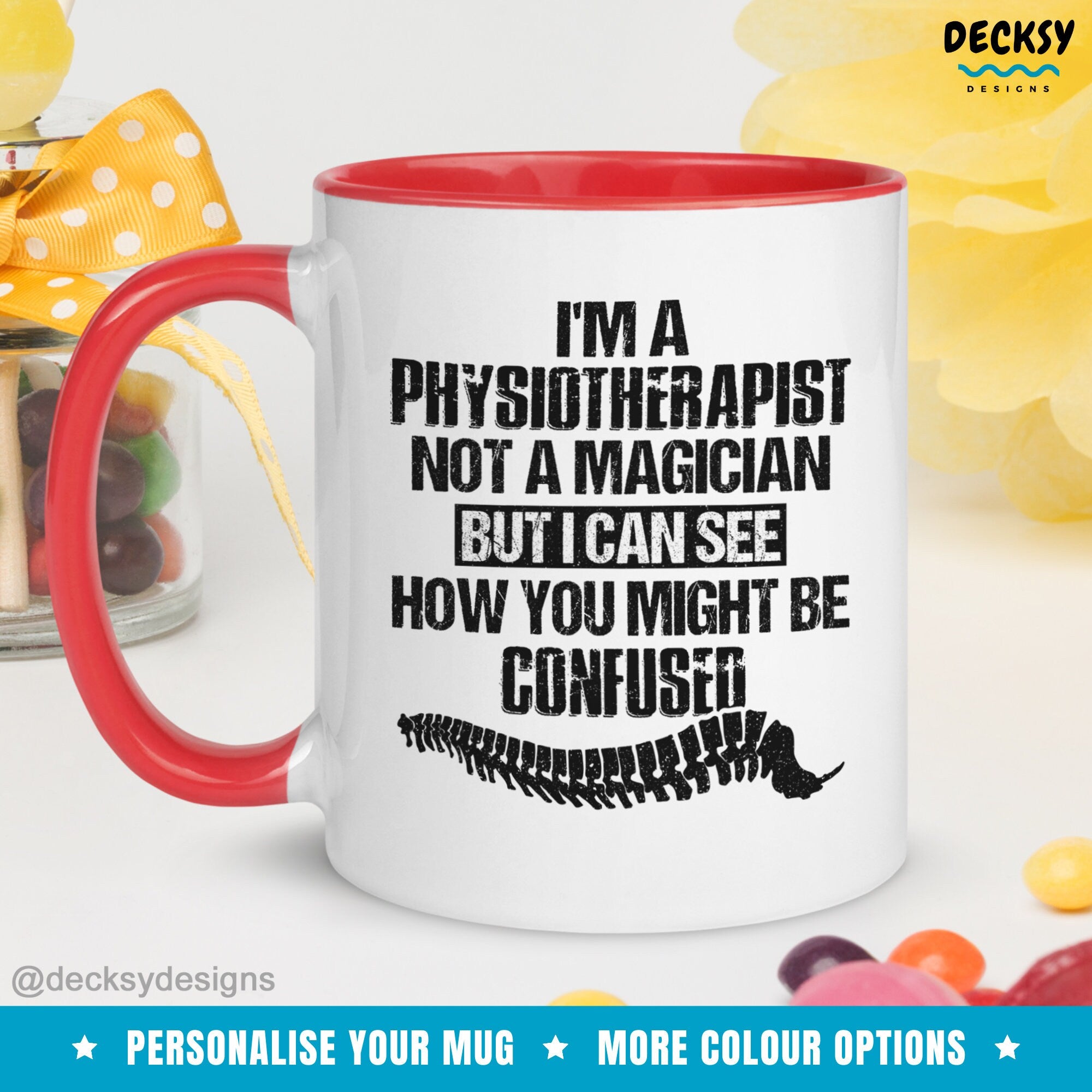 Physiotherapist Mug, Physiotherapy Gifts, Custom Physical Therapist Mug, Physio Gift, Funny Therapy Gift, Personalised Thank You Gift For PT Mugs by DecksyDesigns