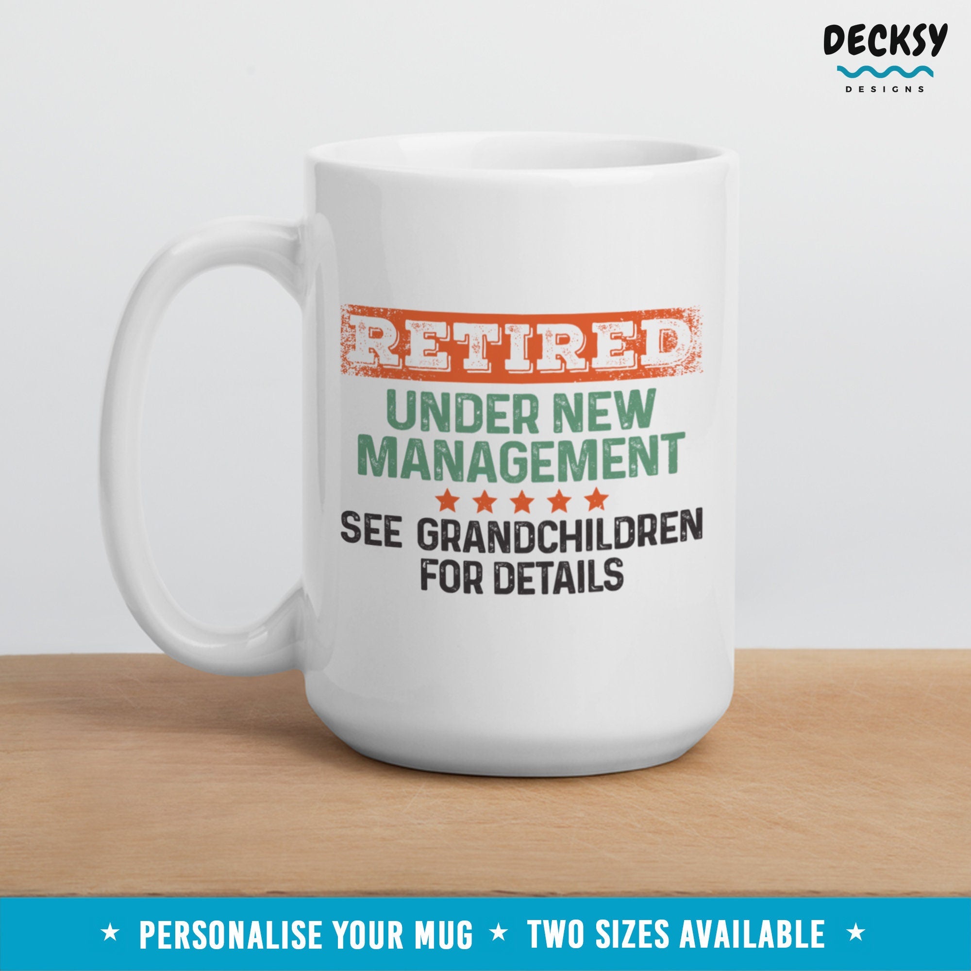 Custom Retired Mug, Mom Retirement Gift, Gifts For Retired Grandpa, Funny Retirement Dad Mug, Personalised Coworker Mug, Retired Grandma Mug Mugs by DecksyDesigns