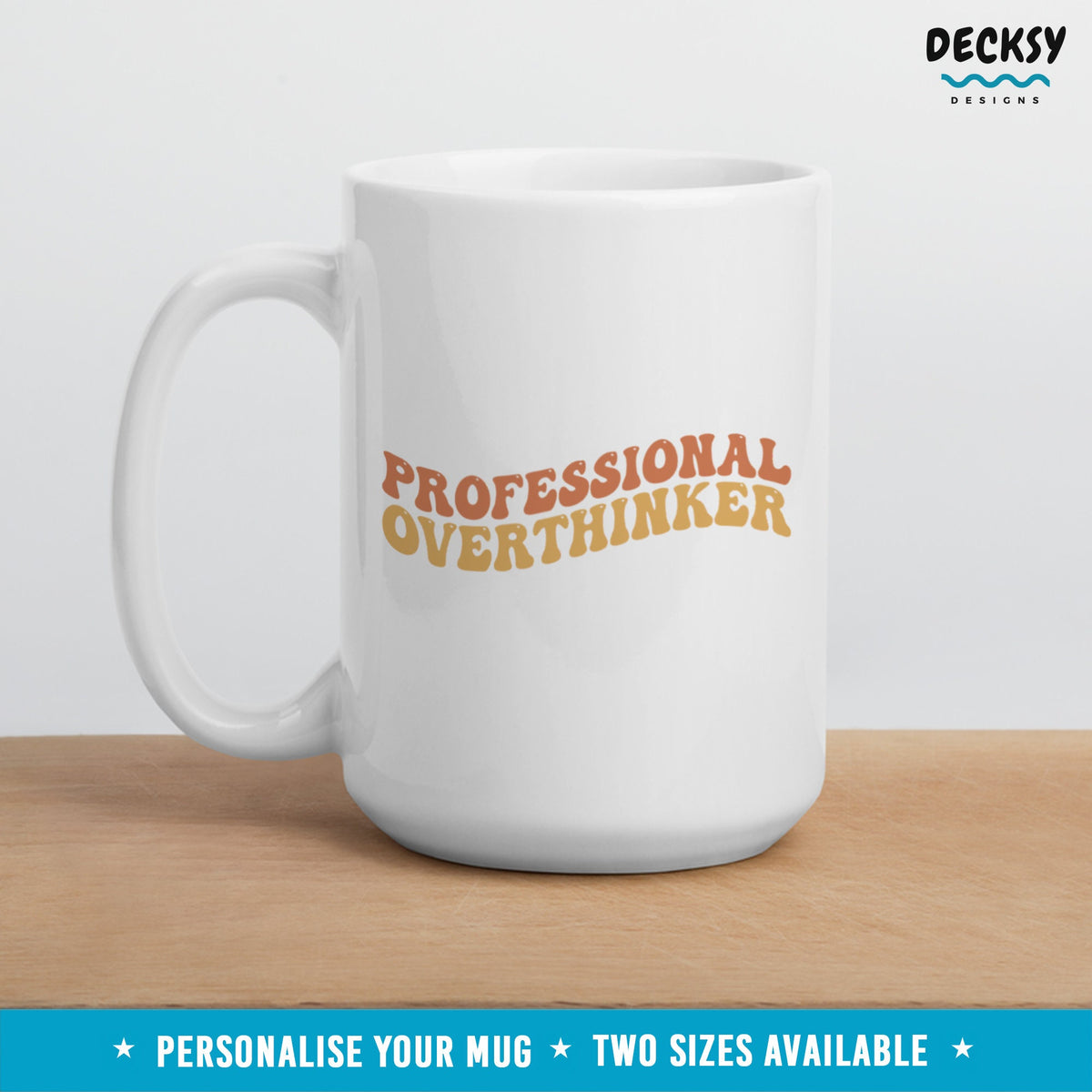 Overthinking Mug, Gift For Overthinker, Personalised Gift, Funny Anxiety Mug, Mental Health Mug, Custom Gift For Introvert, Sarcastic Mug Mugs by DecksyDesigns