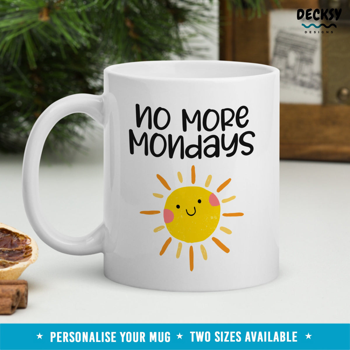 Custom Retirement Gift, Funny Retired Mug, Unique Retirement Gift for Coworker, Mum, Dad, Grandpa, Grandma Personalised Mug, No More Mondays Mugs by DecksyDesigns