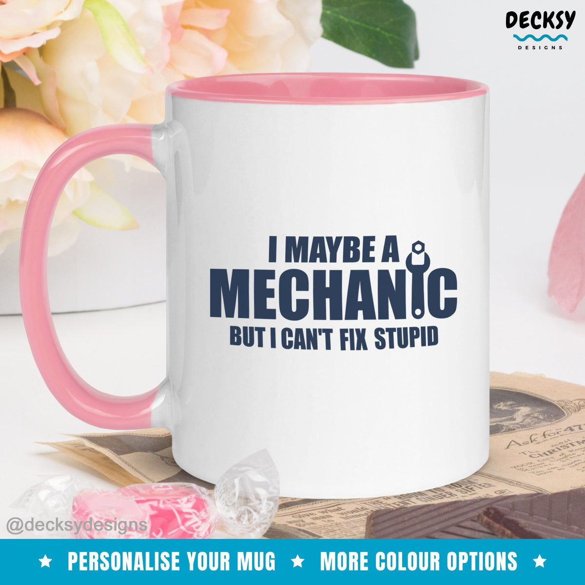 Mechanic Mug, Personalised Auto Mechanic Gift, Mug For Dad Mechanic, Gifts For Husband, Car Enthusiast Gift, Funny Rude Garage Coffee Cup Mugs by DecksyDesigns