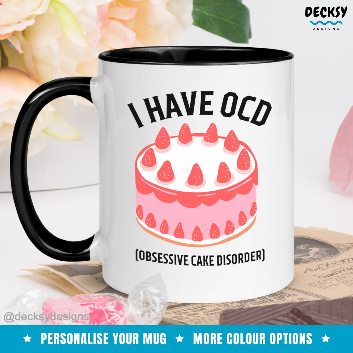 Baking Mug, Custom Cake Lover Gift For Baker, Gift For Mum, Baking Grandma Gift, Cupcake Coffee Mug, Baking Gifts For Her, Bakery Owner Gift Mugs by DecksyDesigns