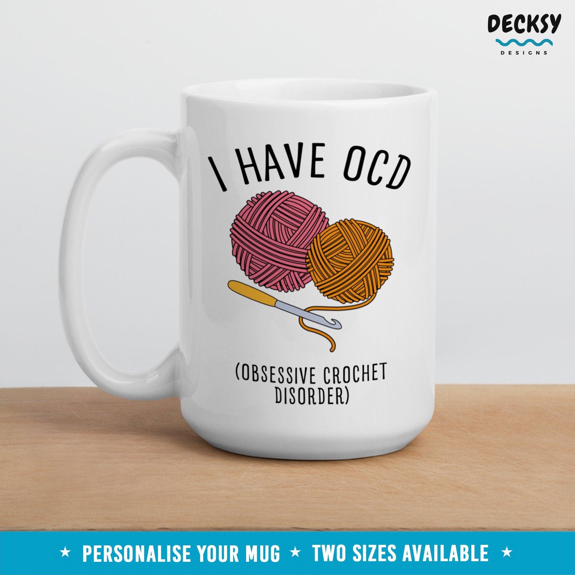 Crocheting Mug, Custom Crochet Lover Gift, Craft Lover Gift, Gift For Sewing Mom, Crochet Queen Coffee Cup, Knitting Grandma, Seamstress Mug Mugs by DecksyDesigns