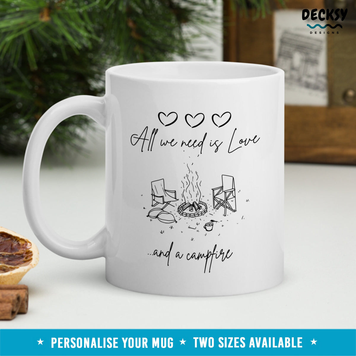 Campfire Mug, Custom Camp Lovers Gift, Funny Camping Mug, Happy Camper Gift For Him, Gift For Wife, Hiking Mom Gift, Travel Outdoor Cup Mugs by DecksyDesigns