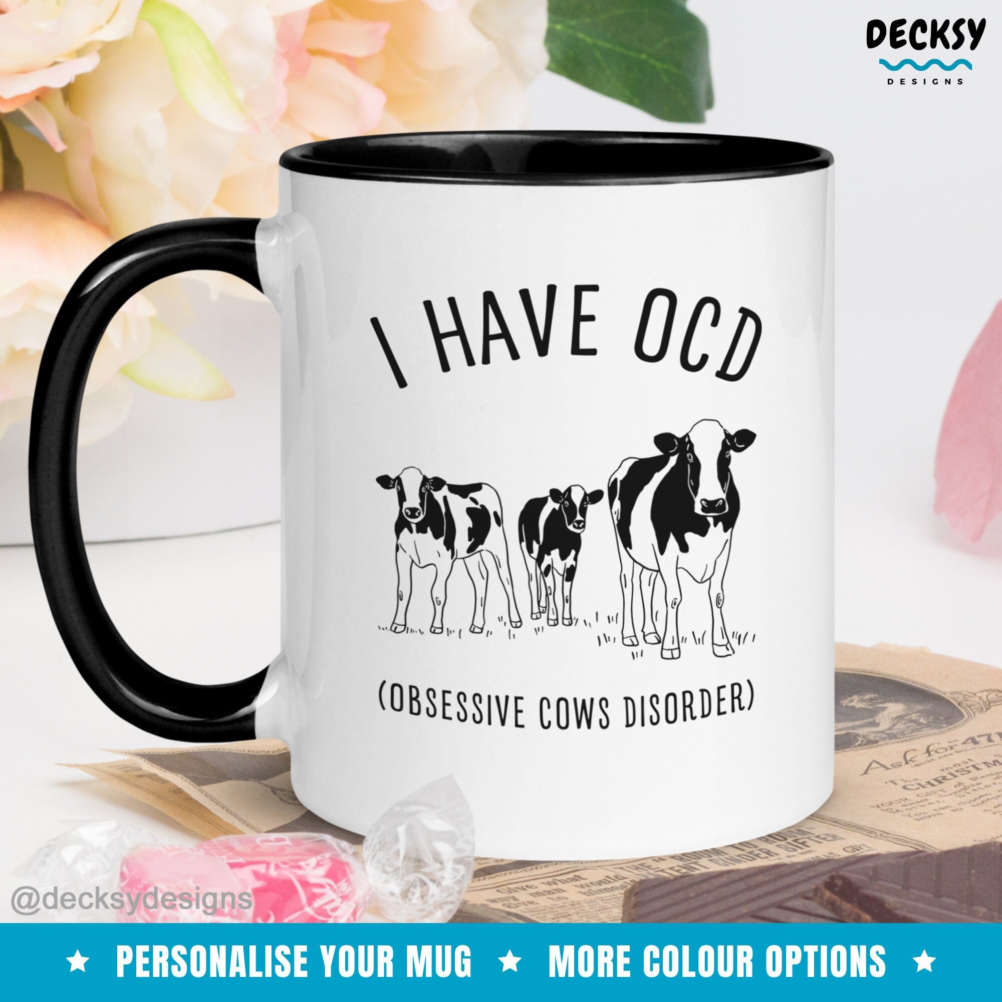 Cow Lover Mug, Custom Farm Animal Gift, Cow Farmer Country Coffee Cup, Gift For Mom, Pet Lover Gift, Gift For Cow Lover, Farmer Girl Gift, Mugs by DecksyDesigns