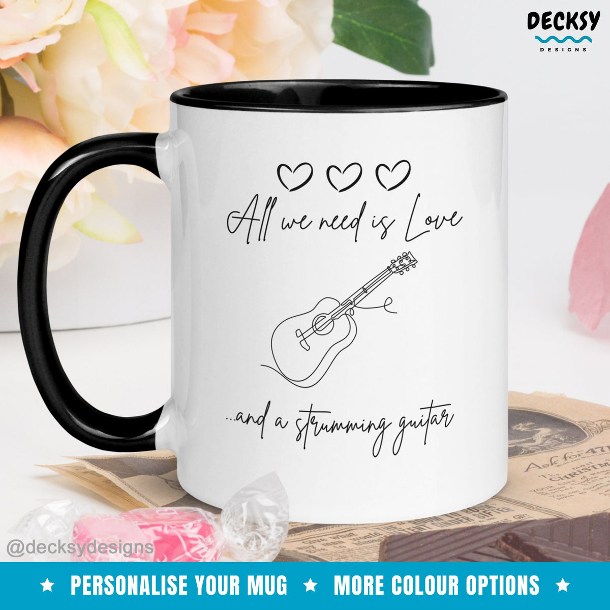 Guitarist Mug, Custom Guitar Player Gift, Music Teacher Gift, Musician Coffee Mug, Musical Gift Men, Guitar Dad Gift, Guitar Gift For Singer Mugs by DecksyDesigns