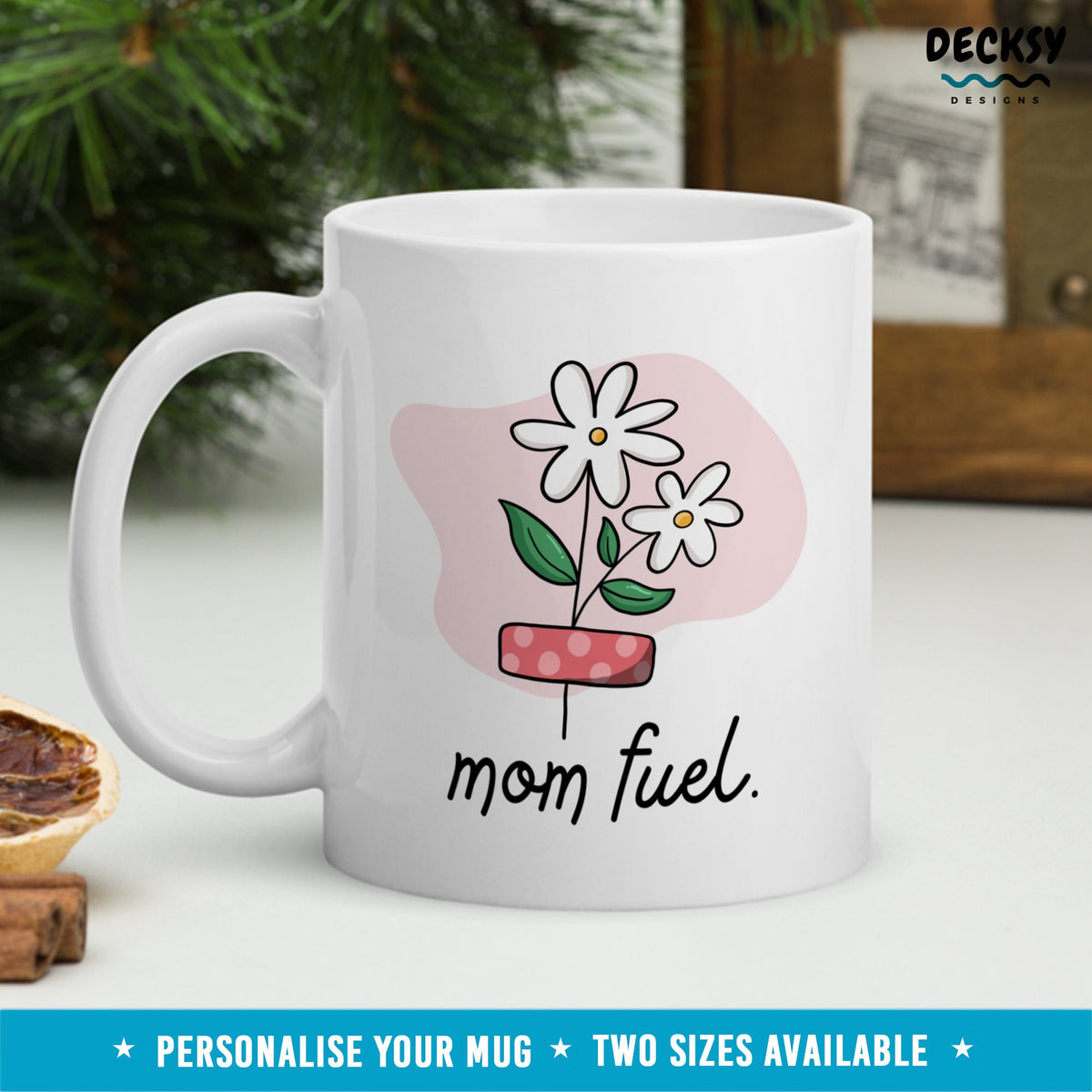 Mom Coffee Mug, Custom Gift For New Mum, Working Mama Office Mug, Flower Mum Birthday Gift From Daughter, Self Care Mug, Wife Birthday Gift Mugs by DecksyDesigns