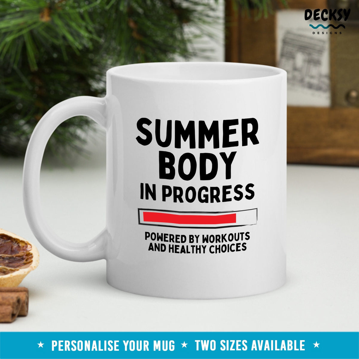 Funny Gym Motivation Mug, Exercise Training Mug, Fitness Goal Gift, Diet Nutrition Coffee Cup, Workout Progress Present, Body Positivity Mug Mugs by DecksyDesigns