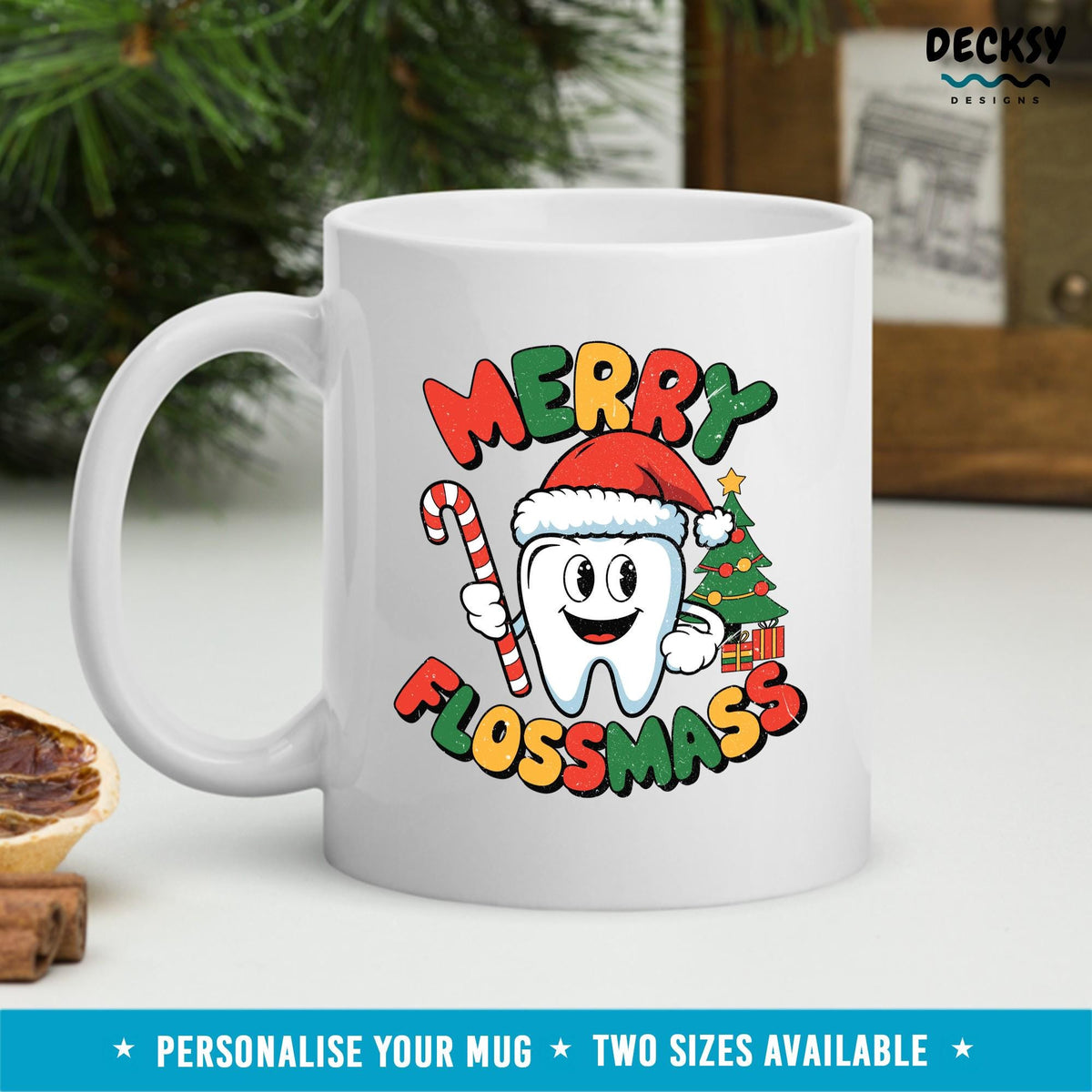 Dental Christmas Mug, Custom Dentist Gift, Xmas Dentist Gift, Dentist Mug, Dental Hygienist Gift, Dental Assistant Mug, Orthodontist Gifts Mugs by DecksyDesigns
