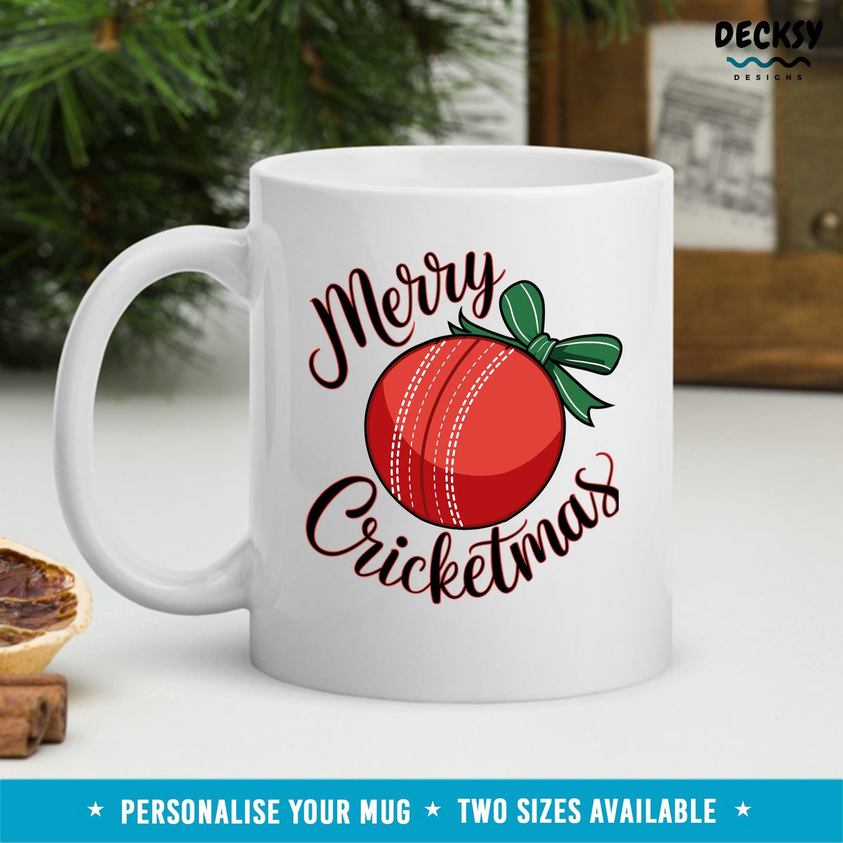 Cricket Christmas Mug, Custom Cricketer Gift, Gift For Husband, Cricket Lover Family Mug, Funny Cricket Player Dad Gift, Cricket Coach Gift Mugs by DecksyDesigns