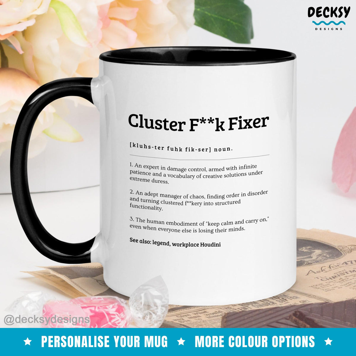 Custom Coworker Mug, Office Admin Gift, Funny Hr Mug, Gift For Secretary, Problem Solver Gift, Crisis Manager Mug, Team Lead Promotion Gift Mugs by DecksyDesigns