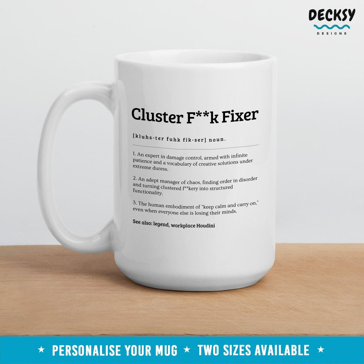 Custom Coworker Mug, Office Admin Gift, Funny Hr Mug, Gift For Secretary, Problem Solver Gift, Crisis Manager Mug, Team Lead Promotion Gift Mugs by DecksyDesigns