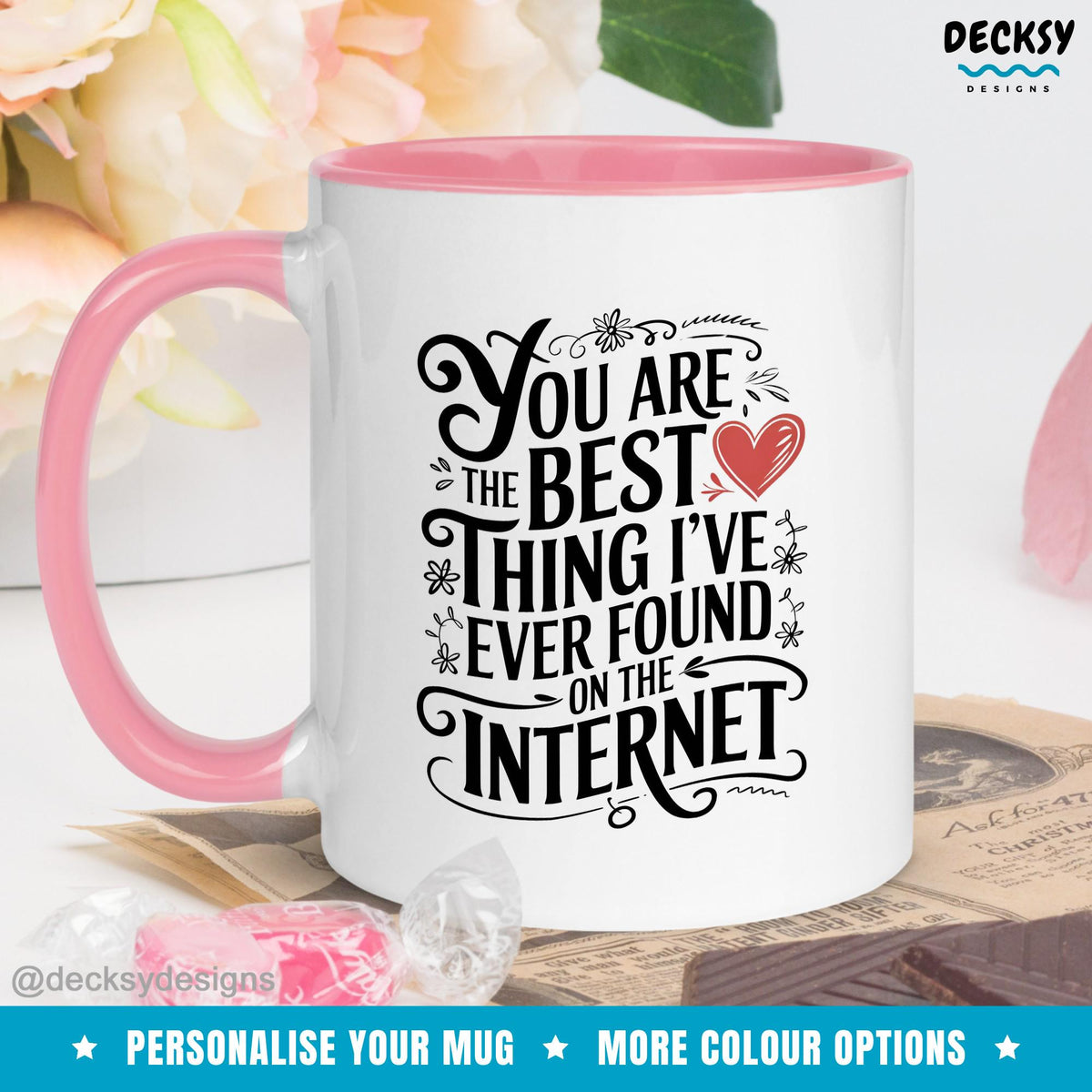 Funny Romantic Gifts, Personalized Mug, Valentines Gifts For Her and Him, Cute Anniversary Couple, Wife, Boyfriend, Girlfriend, Husband Gift Mugs by DecksyDesigns