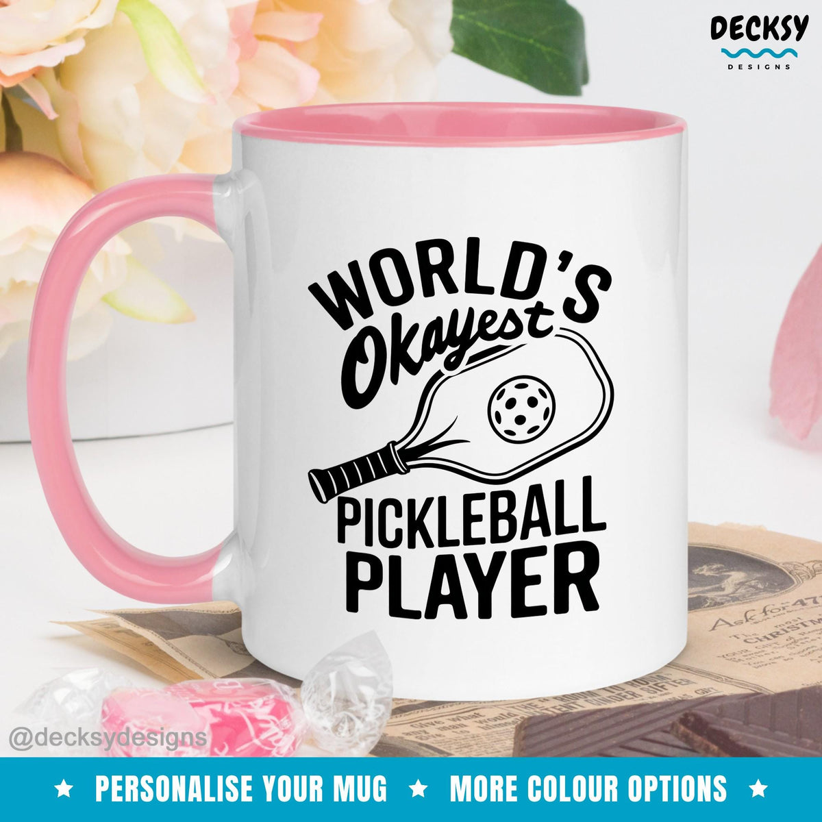 Pickleball Mug, Personalised Pickleball Coach Gift, Sports Team Coffee Mug, Mens Pickleball Gift, Outdoor Sports Gift, Funny Pickleball Mug Mugs by DecksyDesigns