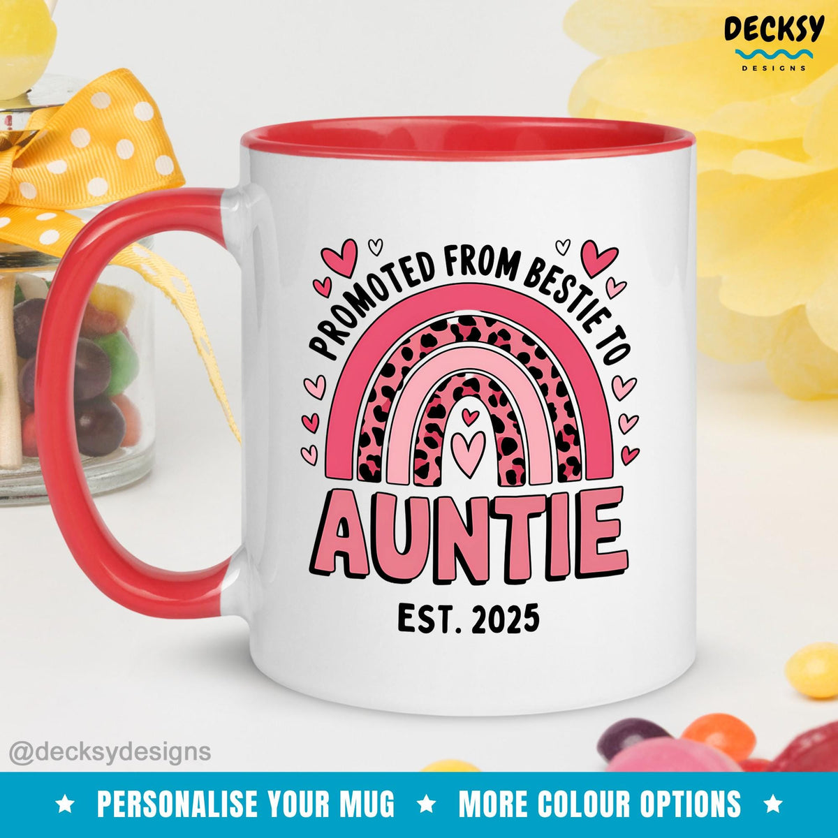 New Aunt Coffee Mug, Custom Bestie Mug, Best Friend Auntie, Aunt To Be Gift, Pregnancy Reveal, Baby Announcement, Sister To Aunt Mug Mugs by DecksyDesigns