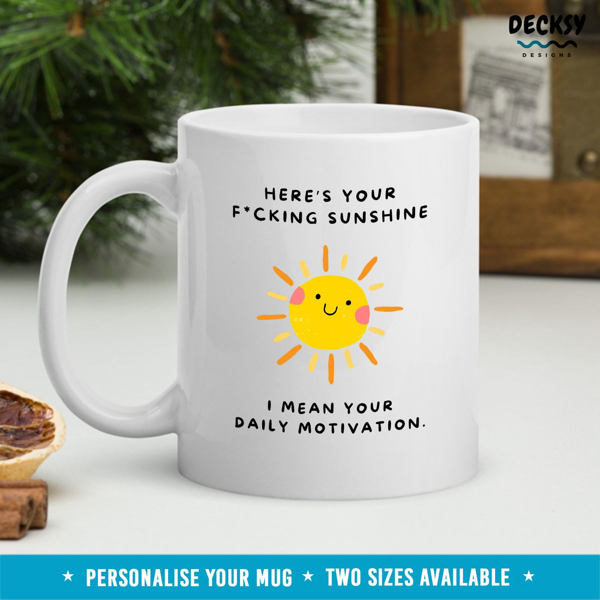 Sarcastic Sunshine Coffee Mug: Funny Gift for Coworker Mugs by DecksyDesigns