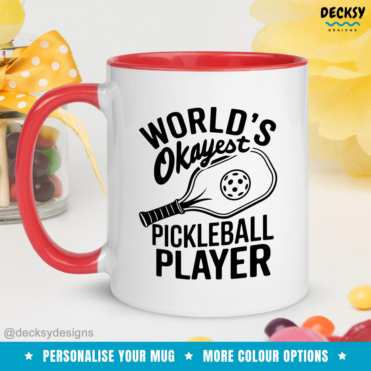 Pickleball Mug, Personalised Pickleball Coach Gift, Sports Team Coffee Mug, Mens Pickleball Gift, Outdoor Sports Gift, Funny Pickleball Mug Mugs by DecksyDesigns