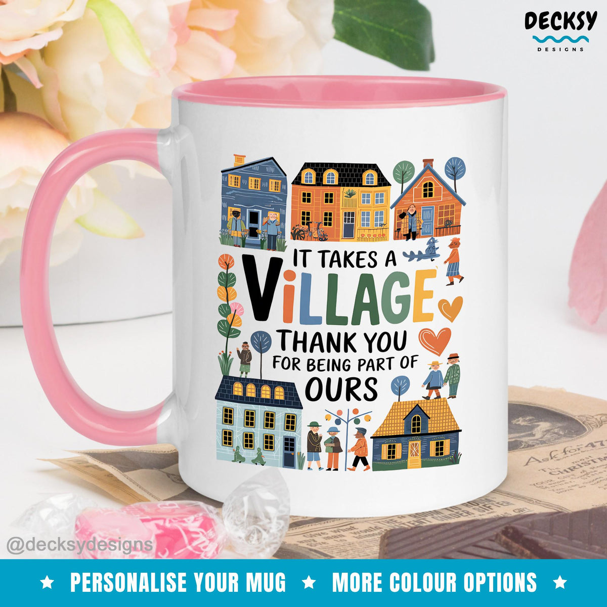 Gift for Mum and Dad, Mug For Grandparents, New Baby Coffee Mug, Custom Babysitter Gift, Childcare Gift, Personalized Daycare Teacher Mug Mugs by DecksyDesigns