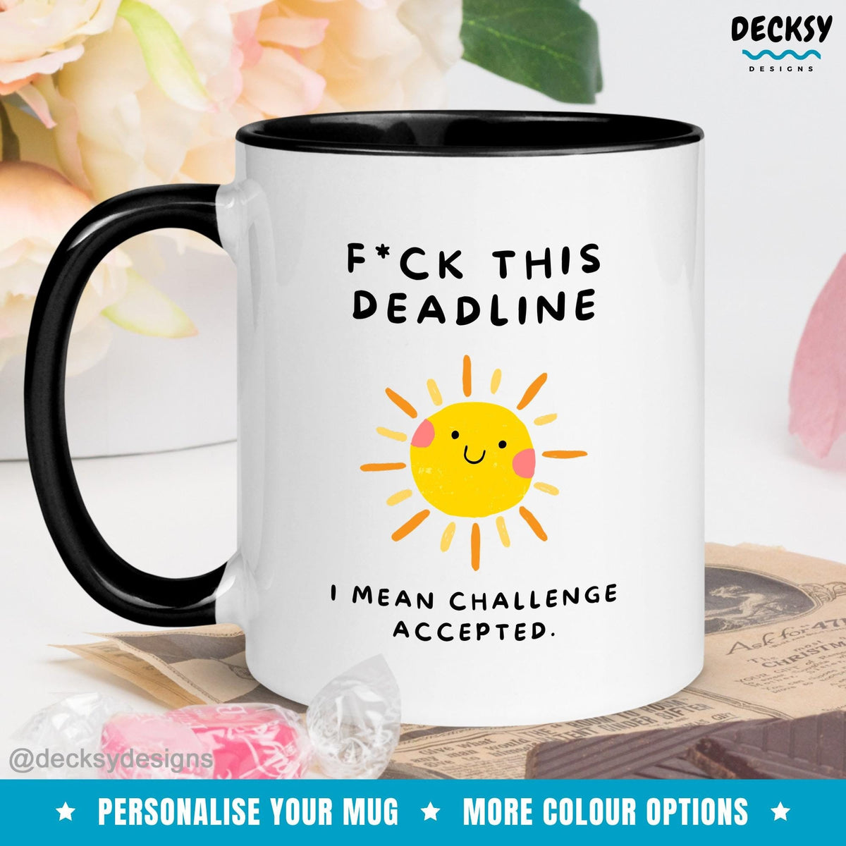 Custom Coworker Gift, Work Bestie Mug Gift, Sarcastic Boss Mug, Personalized Project Manager Mug, Inappropriate Work Gift, Deadline Guru Mug Mugs by DecksyDesigns