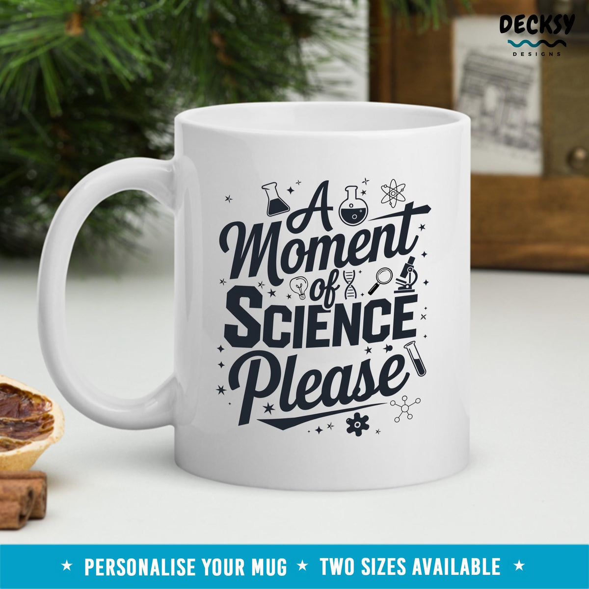 Science Coffee Mug: Personalized STEM Gift Mugs by DecksyDesigns