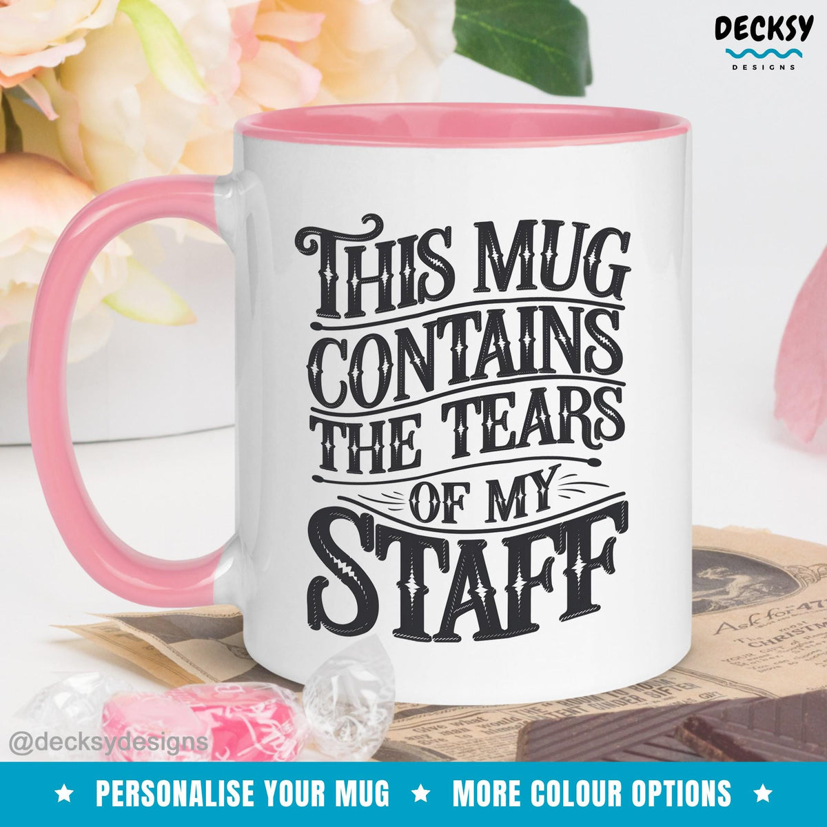 Tears of My Staff Mug: Funny Boss Gift, Custom Office Humor Mugs by DecksyDesigns