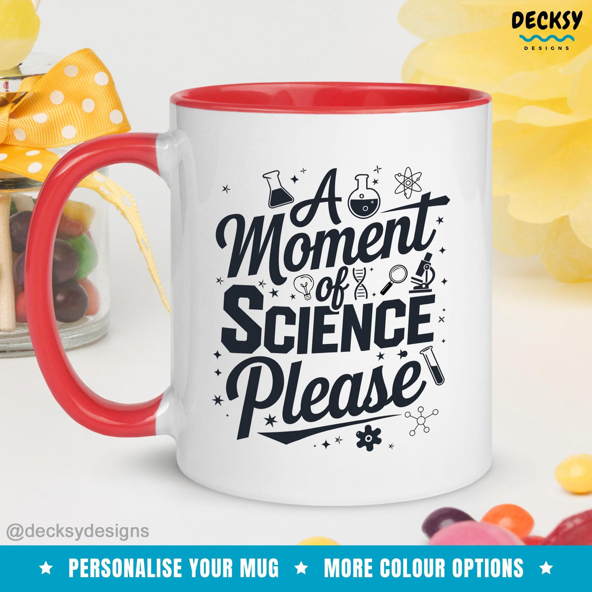 Science Coffee Mug: Personalized STEM Gift Mugs by DecksyDesigns