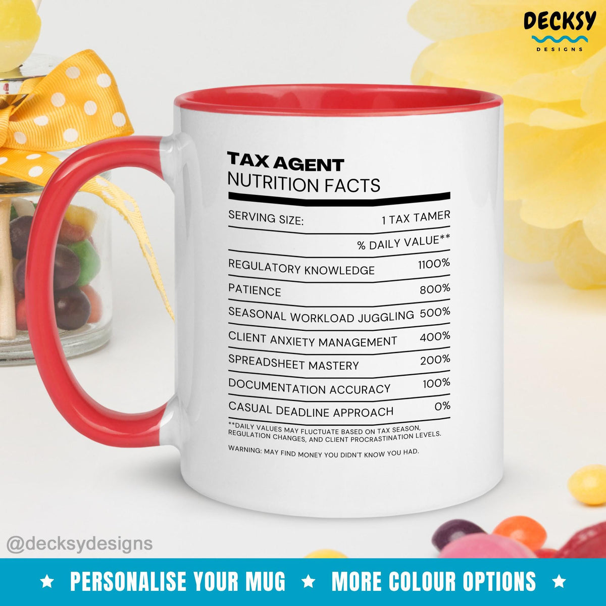 Tax Accountant Mug, Custom Accountant Gift, Gift For Bookkeeper, Tax Season Gift, Enrolled Agent Gift, Tax Preparer Mug, Accounting Mug Mugs by DecksyDesigns