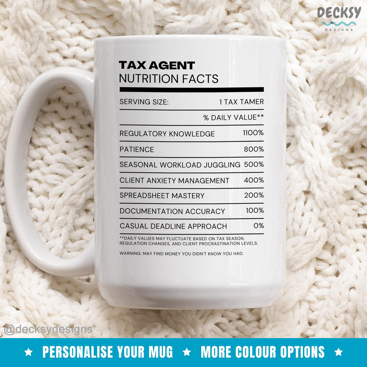 Tax Accountant Mug, Custom Accountant Gift, Gift For Bookkeeper, Tax Season Gift, Enrolled Agent Gift, Tax Preparer Mug, Accounting Mug Mugs by DecksyDesigns
