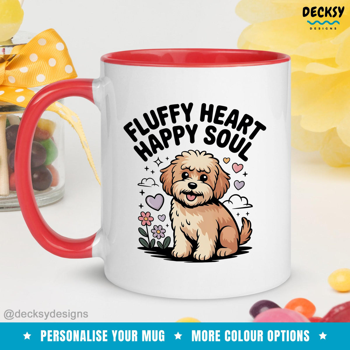 Cavapoo Mug, Gift Mug Cavoodle, Dog Lovers Gift Mug, Custom Dog Owner Mug, Personalised Dog Dad, Funny Dog Mum Gift, Poodle Mix Gift Mug Mugs by DecksyDesigns