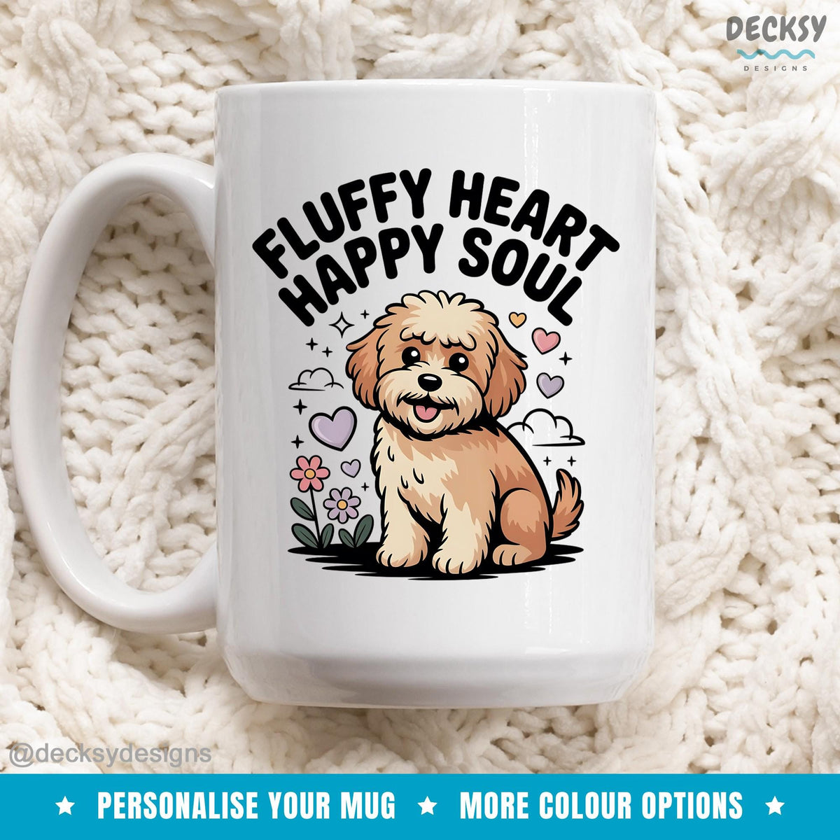 Cavapoo Mug, Gift Mug Cavoodle, Dog Lovers Gift Mug, Custom Dog Owner Mug, Personalised Dog Dad, Funny Dog Mum Gift, Poodle Mix Gift Mug Mugs by DecksyDesigns