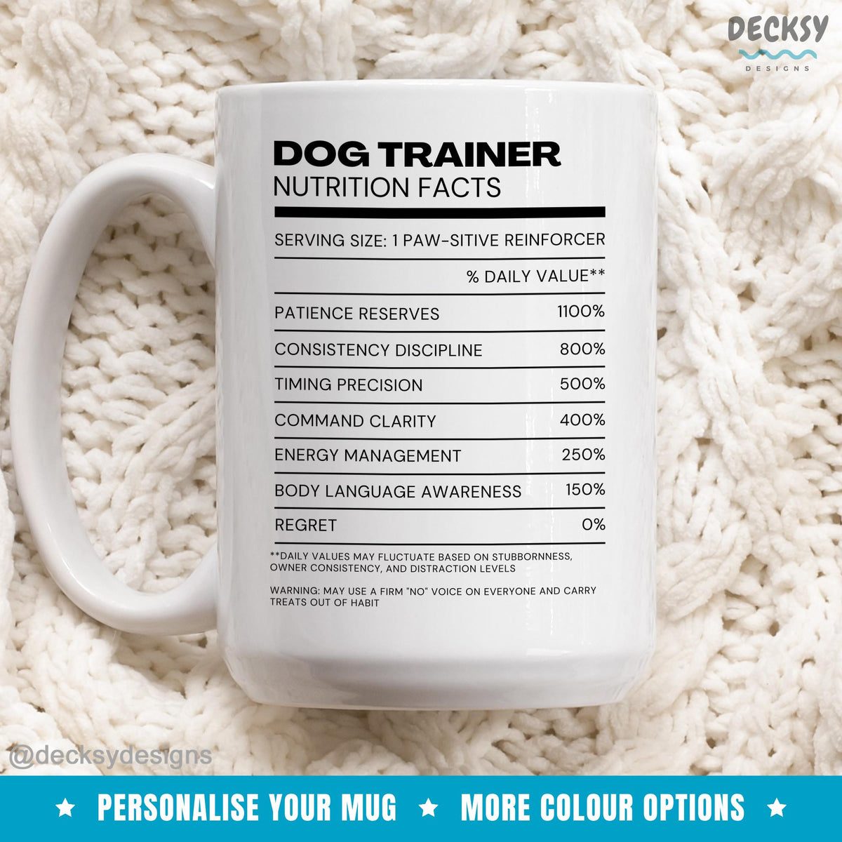 Dog Trainer Gift Mug, Custom Dog Sitter Gift For Christmas Mugs by DecksyDesigns